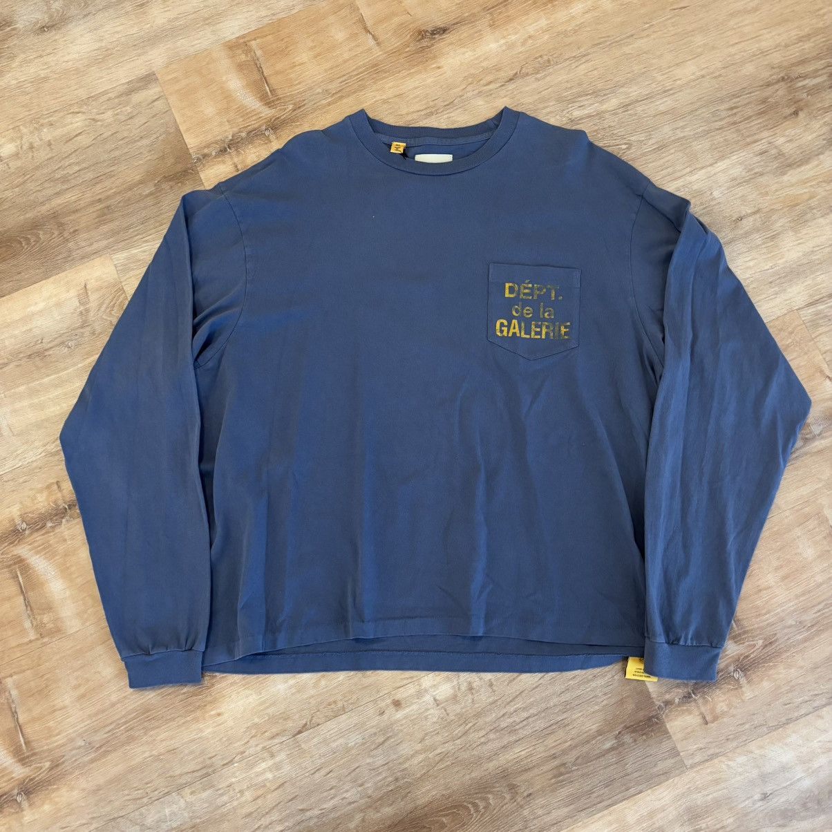 Gallery Dept. Gallery Dept Navy Yellow French Logo Long Sleeve Tee Size XL Size US XL / EU 56 / 4 - 1 Thumbnail