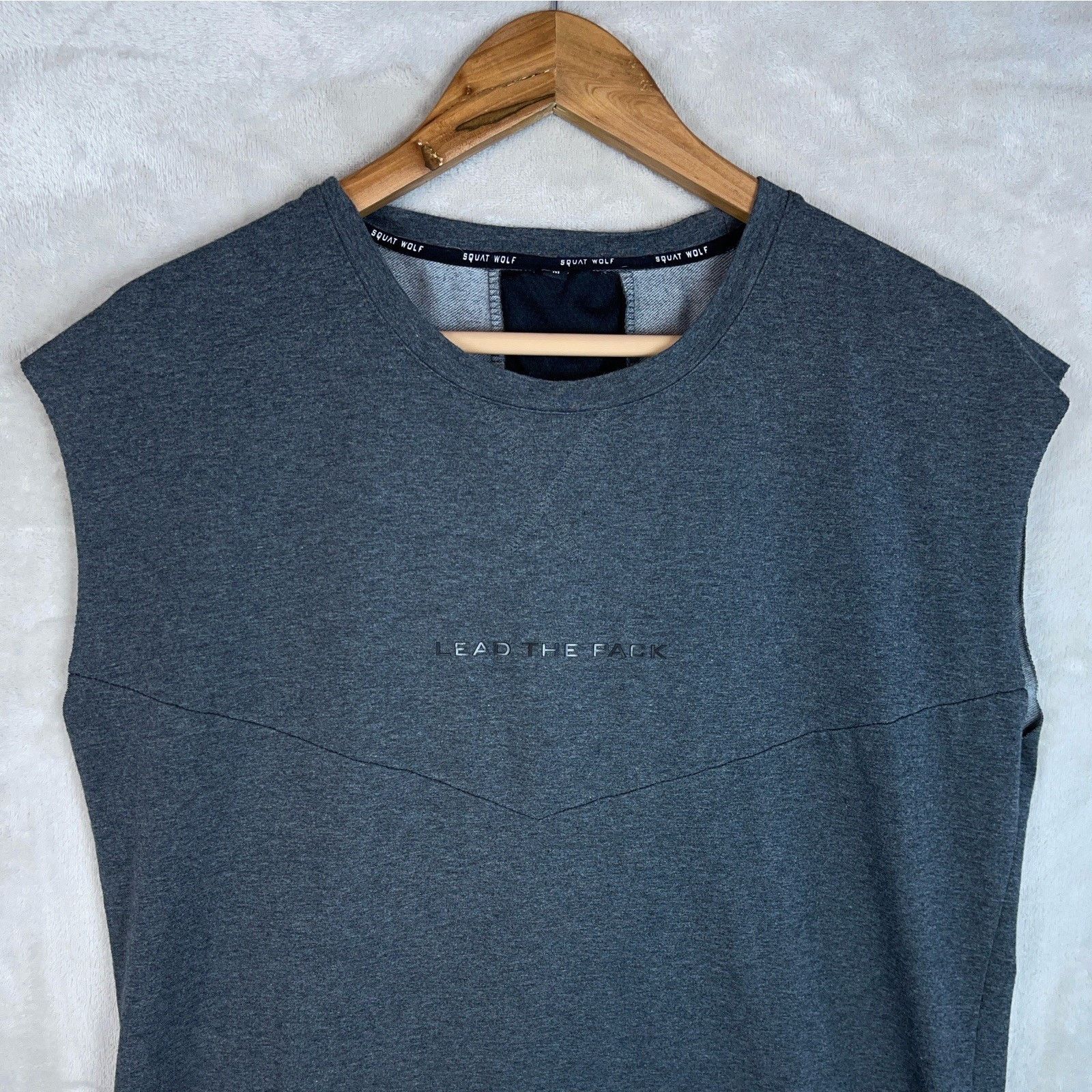 Other Squat Wolf Statement Shoulder Drop Muscle Tank Melange Gray Size US M / EU 48-50 / 2 - 4 Thumbnail