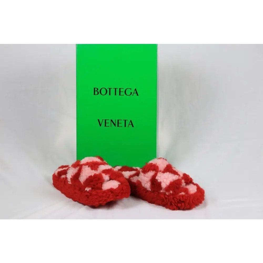 Bottega Veneta o1rshd1 Shearling Resort Sandals in Red Size US 10 / EU 43 - 1 Thumbnail