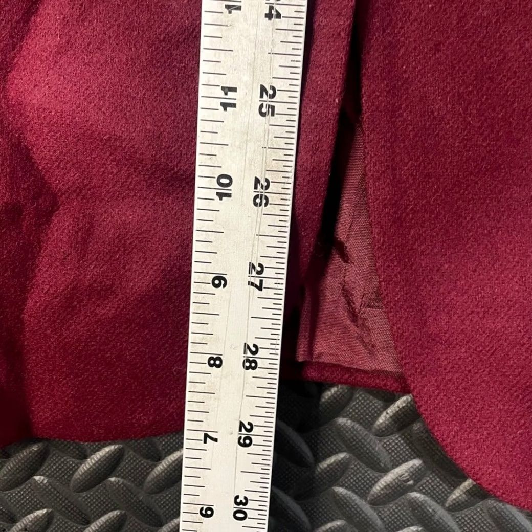 Vintage Sag Harbor Blazer Women Size 10 Maroon Red 100% Pure New Wool Casual One Button Size M / US 6-8 / IT 42-44 - 5 Thumbnail