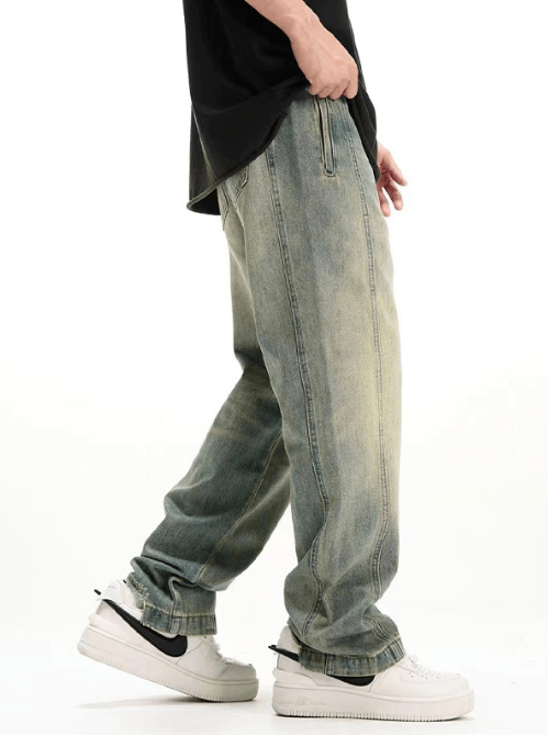 Japanese Brand × Jean High Street American Retro Distressed Straight Jeans Size US 32 / EU 48 - 3 Thumbnail