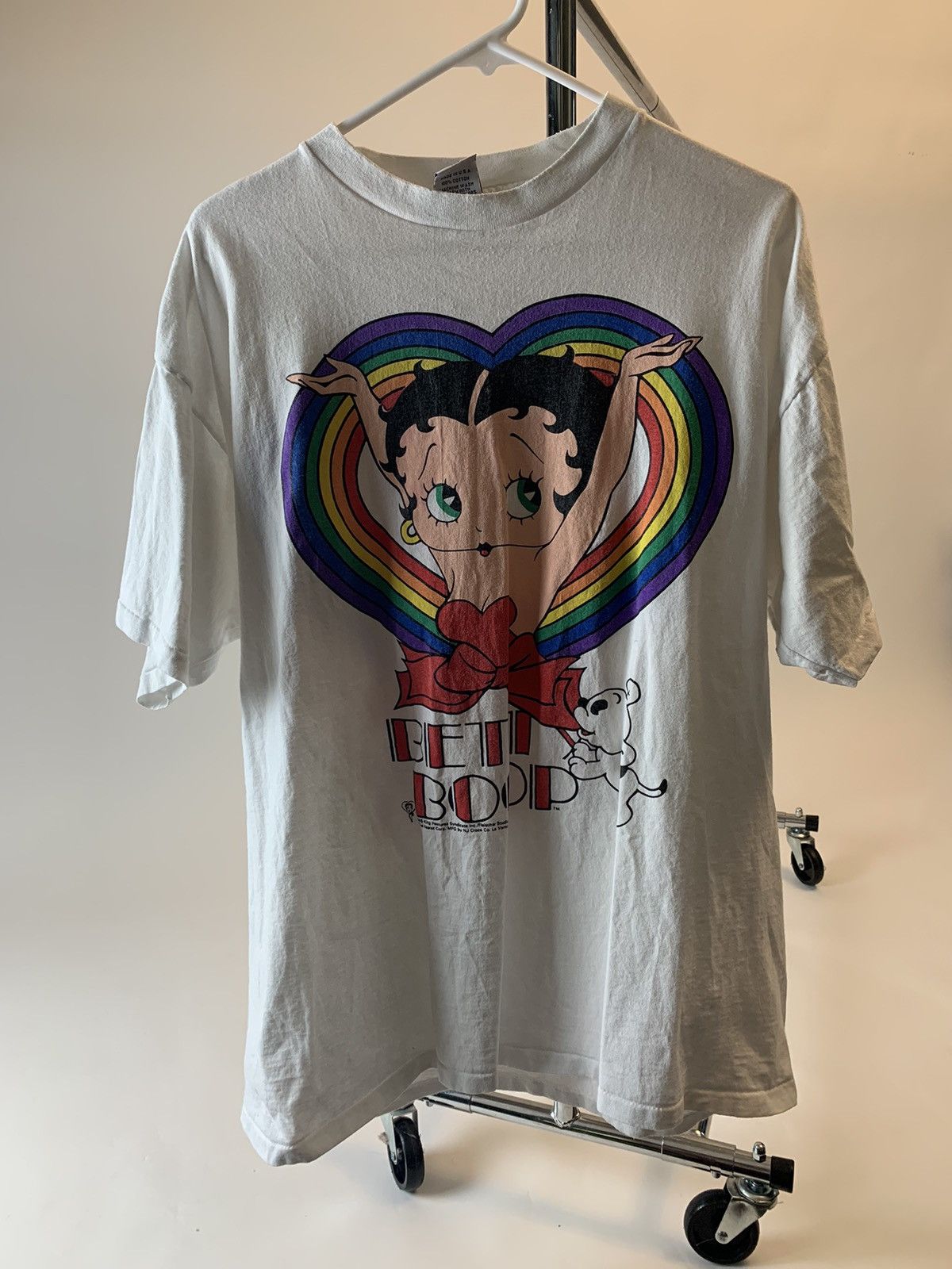 Vintage Rainbow Betty boop 1995 shirt Size US XL / EU 56 / 4 - 1 Thumbnail