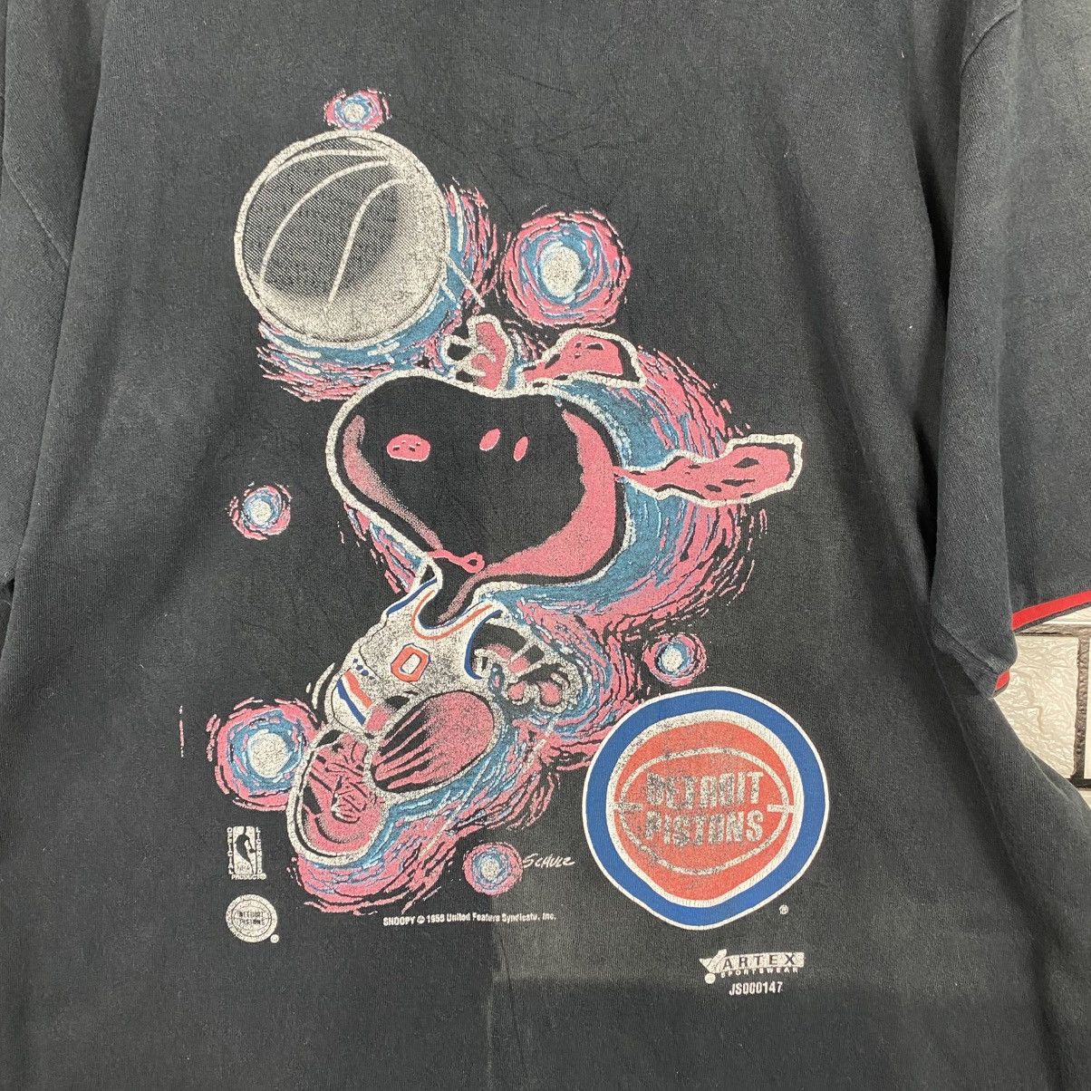 Vintage 📌Vintage 90s Artex USA Snoopy Pistons Basketball NBA Size US L / EU 52-54 / 3 - 12 Thumbnail