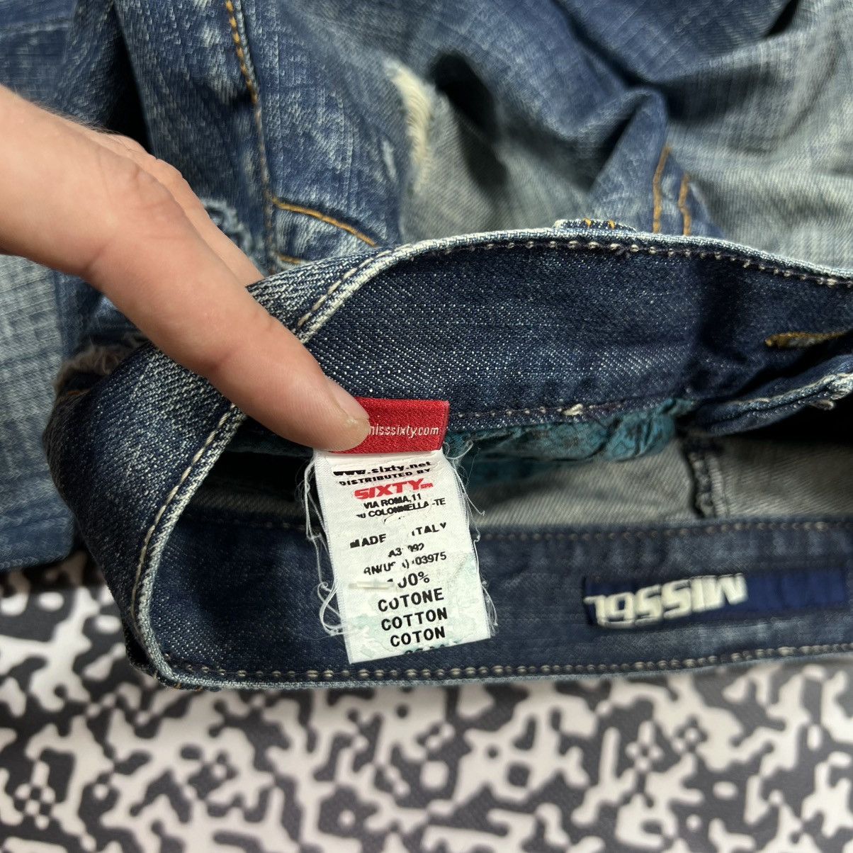 Miss Sixty Vintage Y2K Miss Sixty Japanese Patchwork Style Retro Jeans Size 29" - 19 Thumbnail