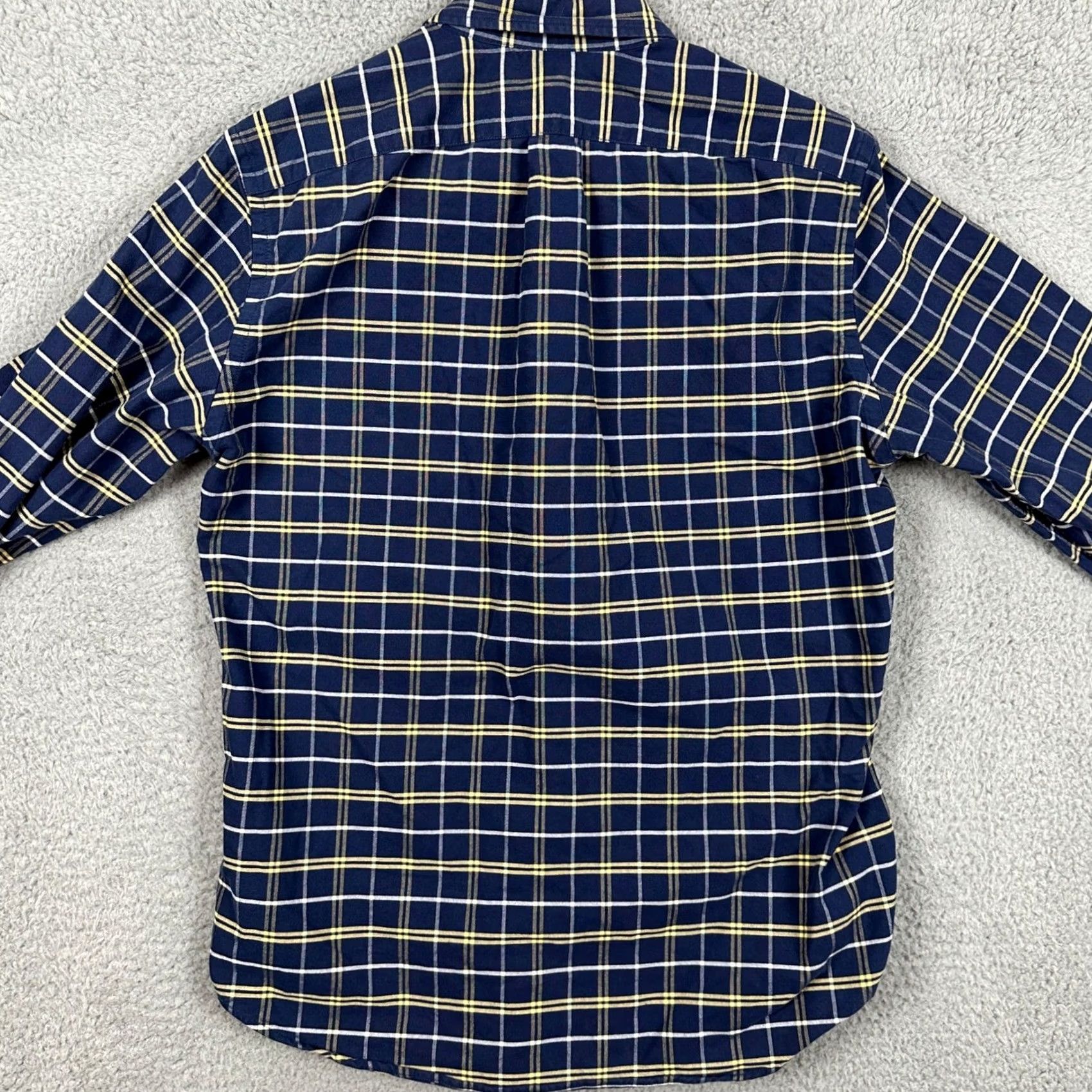 J.Crew J. Crew Oxford Shirt Button-Down Mens Medium Blue Yellow Plaid Slim Long Sleeve Shirt Size US M / EU 48-50 / 2 - 3 Thumbnail