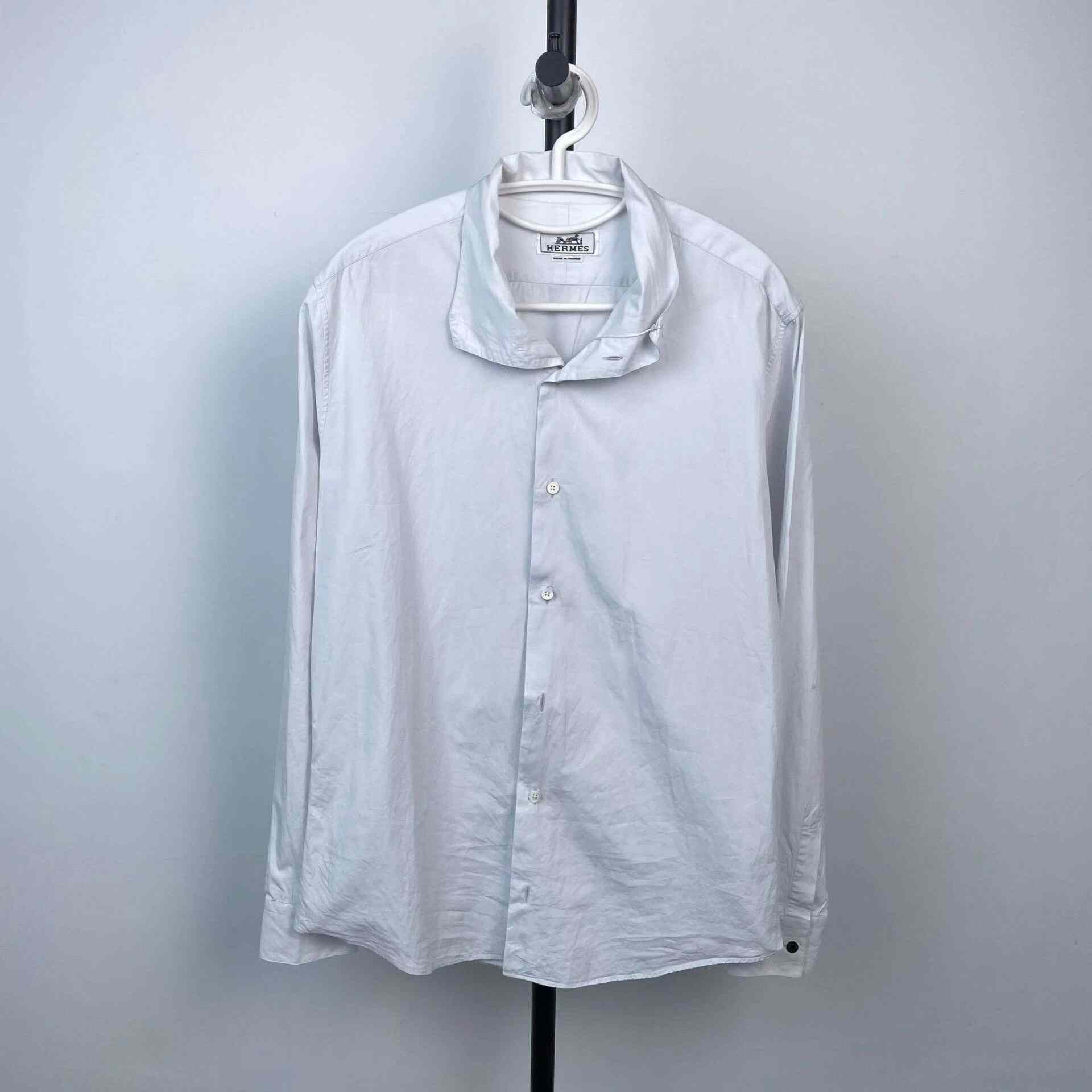 Hermes Hermes Cotton White Shirt M Men Size US M / EU 48-50 / 2 - 1 Thumbnail