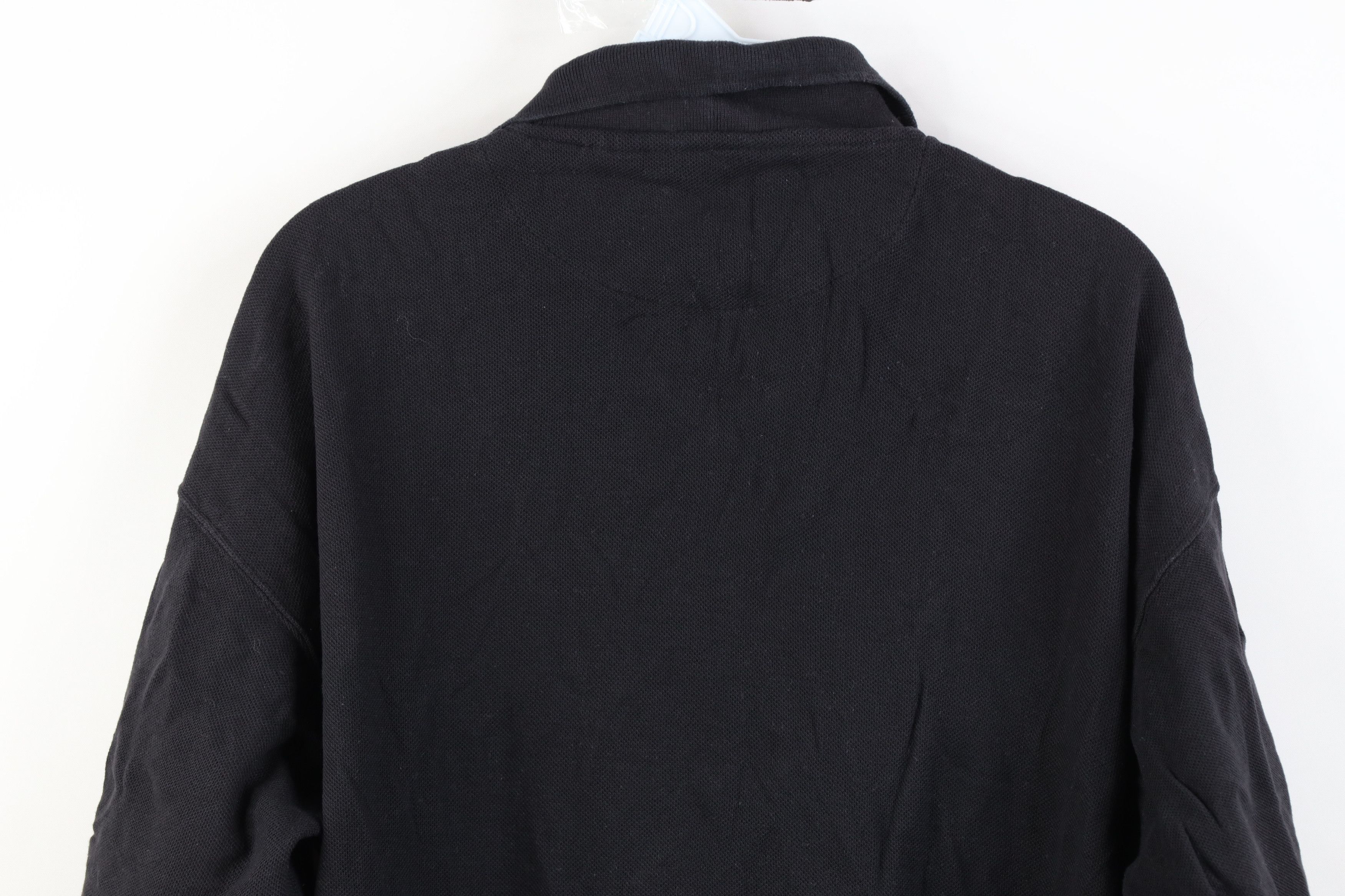 Vintage Vintage 90s Streetwear Baggy Heavyweight Polo Shirt Black Size US L / EU 52-54 / 3 - 13 Thumbnail