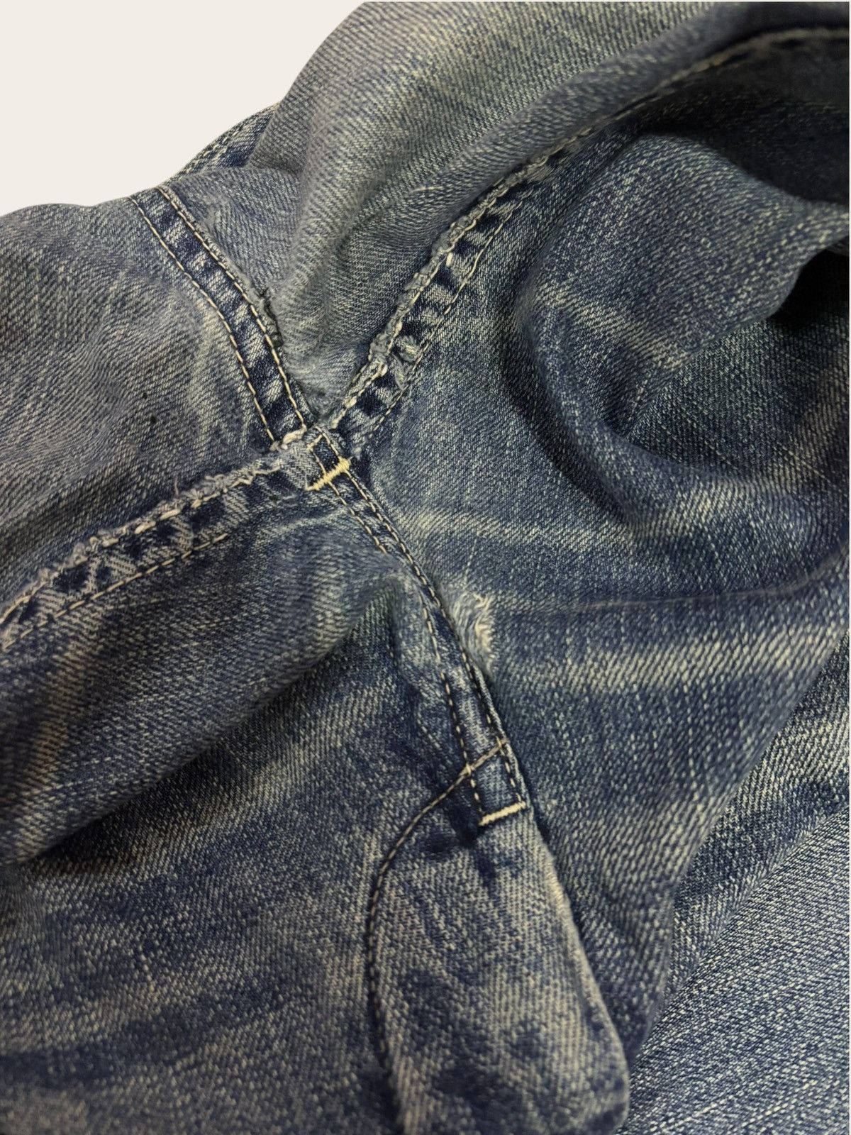 KOJIMA GENES Vtg Japan John Bull Selvedge Carpenter Buckle Distress Jeans Size US 32 / EU 48 - 14 Thumbnail