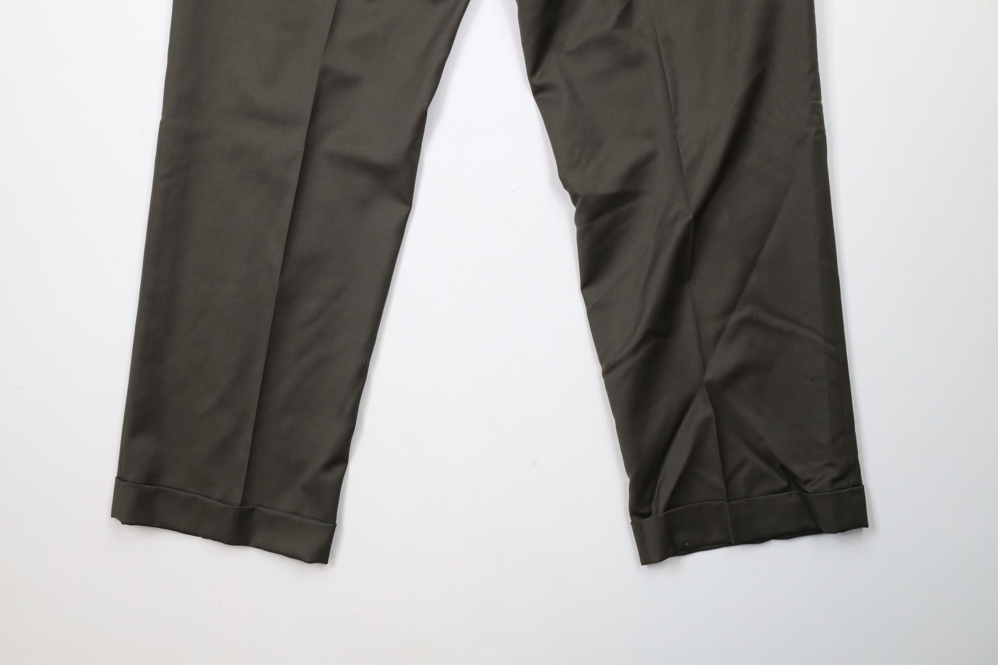 Ralph Lauren Vintage 90s Ralph Lauren Cashmere Wide Leg Chino Pants Green Size US 32 / EU 48 - 10 Thumbnail