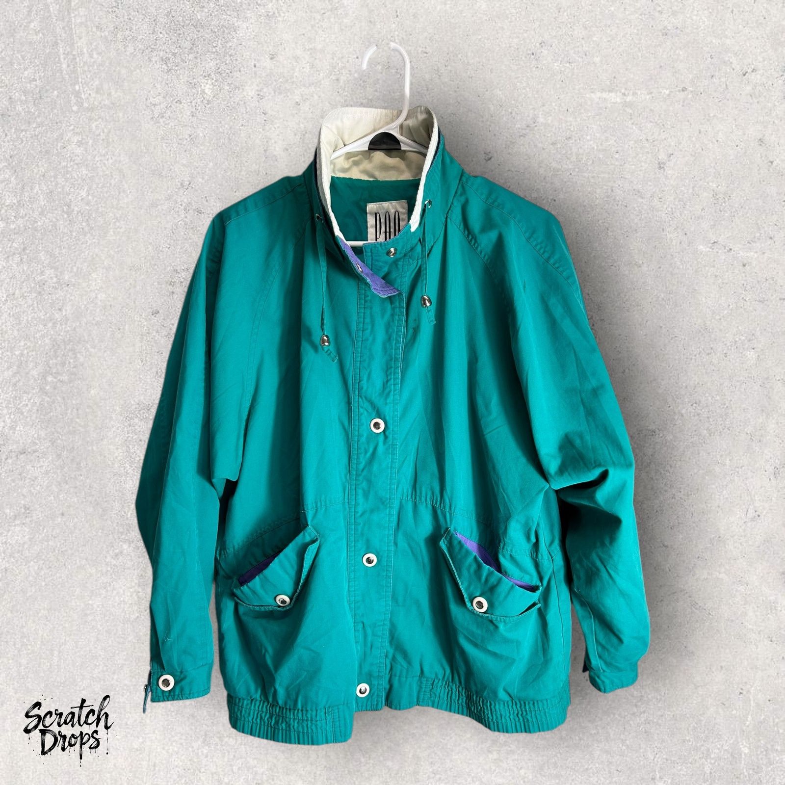 Other PAO Women's Vintage 90s Green Windbreaker Jacket Size Jacket Size L / US 10 / IT 46 - 1 Thumbnail