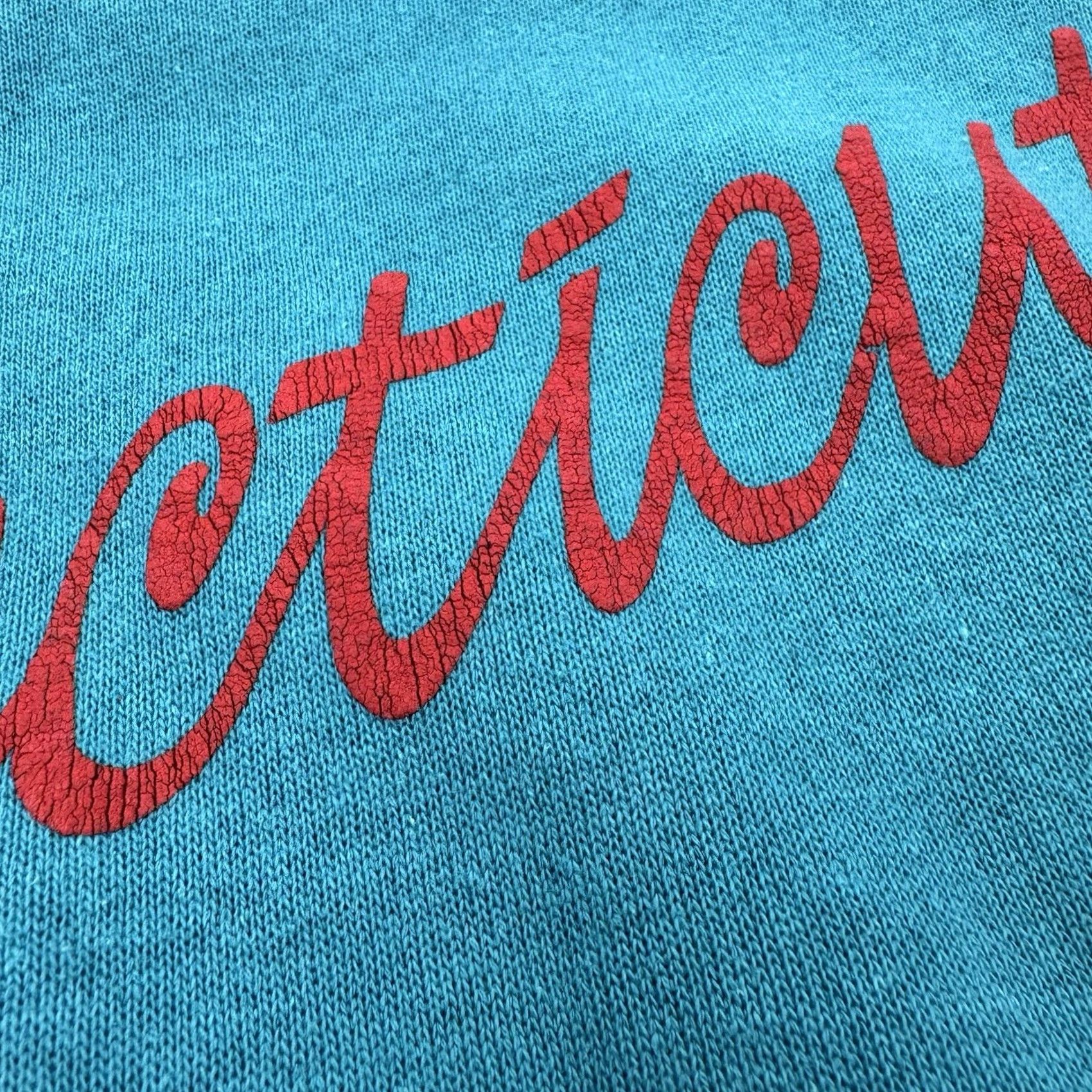 Vintage VINTAGE Connecticut Sweatshirt Adult Large Crewneck 1980s Pullover America USA Signal Blue Cotton Polyester Mens Size US L / EU 52-54 / 3 - 4 Thumbnail