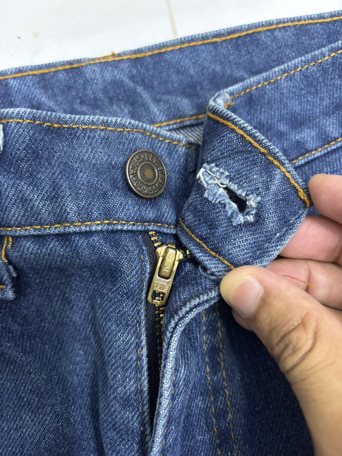 Hedi Slimane ❤️‍🔥Vintage Levis 516 Orange Tab Flared Jean Made in USA Size US 30 / EU 46 - 14 Thumbnail