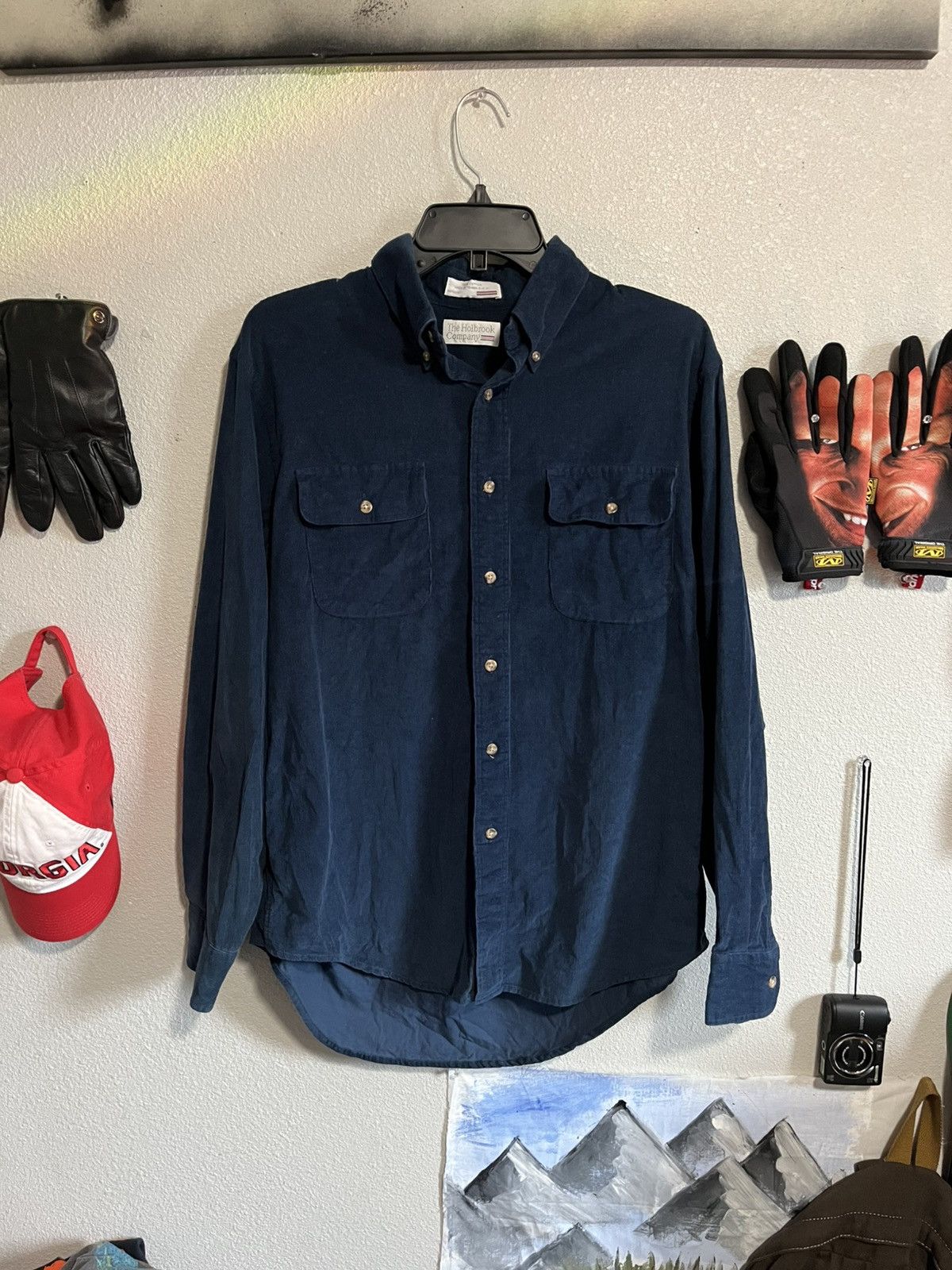 Vintage Vintage The Holbrook Company Navy Corduroy Shirt – Medium Size US M / EU 48-50 / 2 - 1 Thumbnail