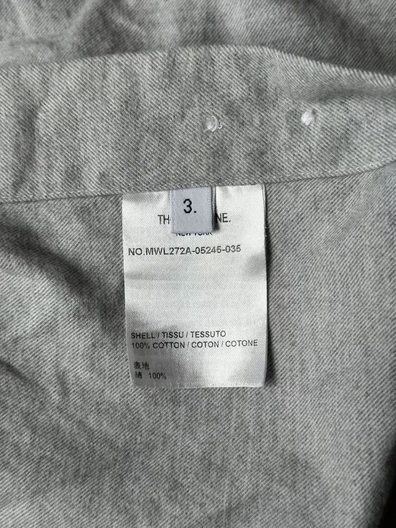 Thom Browne Thom Browne size3 Grey shirt with a white collar Size US L / EU 52-54 / 3 - 4 Thumbnail