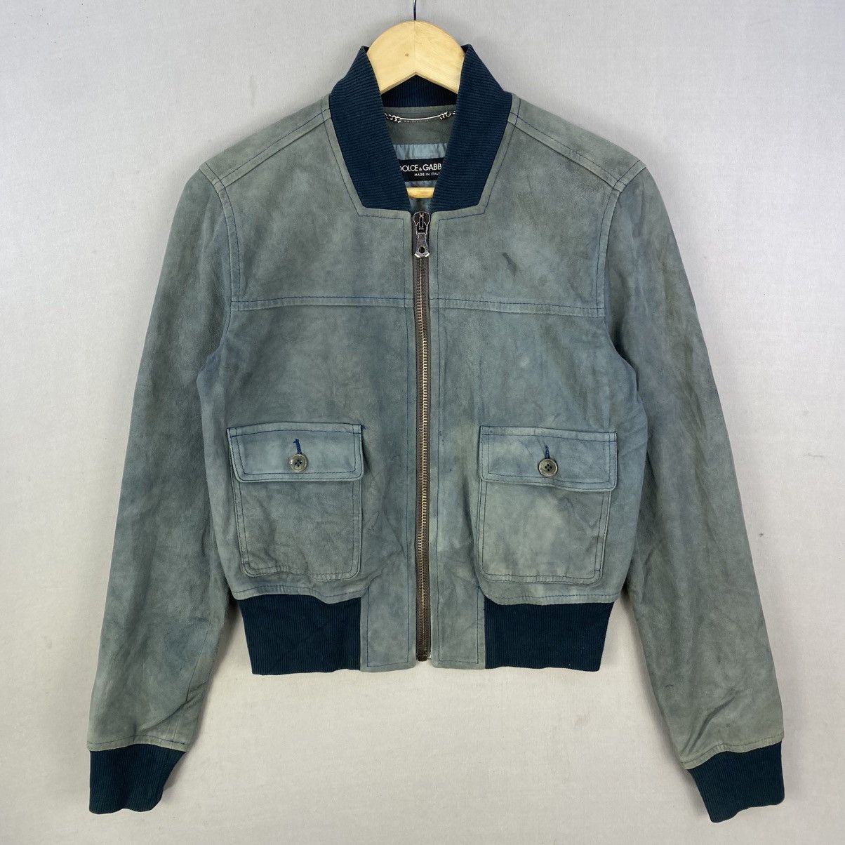 Dolce & Gabbana Vintage 00’s Dolce & Gabbana Suede Leather Bomber Jacket Size US S / EU 44-46 / 1 - 1 Thumbnail