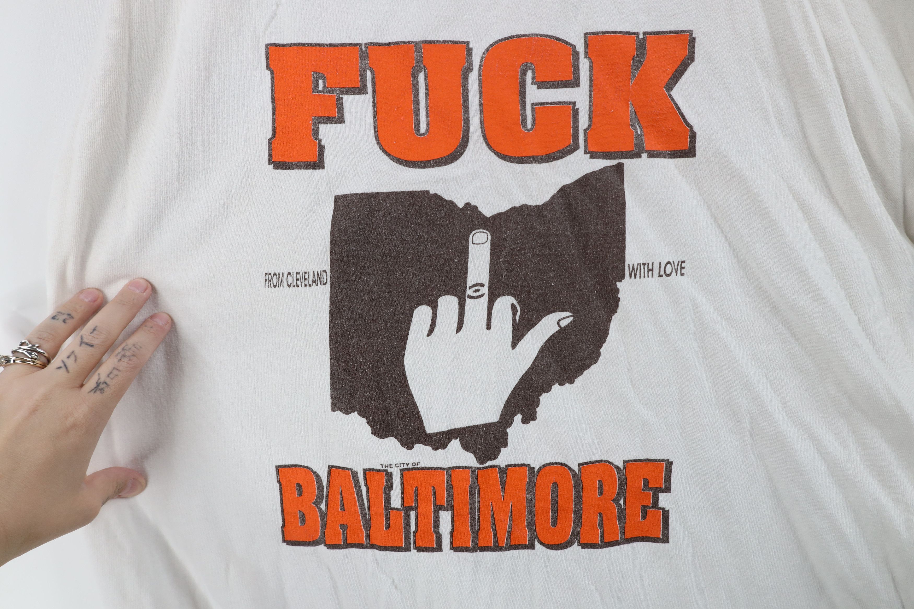 Vintage Vintage Y2K Cleveland Browns F*ck Baltimore Ravens T-Shirt Size US XXL / EU 58 / 5 - 4 Thumbnail