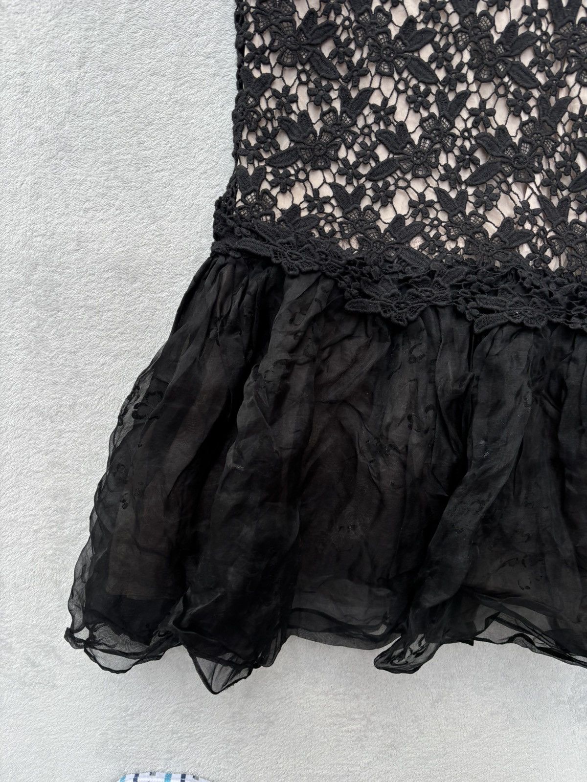 RED Valentino Floral Gothic Sheer Mesh Lace Ballerina Style Dress Size S / US 4 / IT 40 - 6 Thumbnail