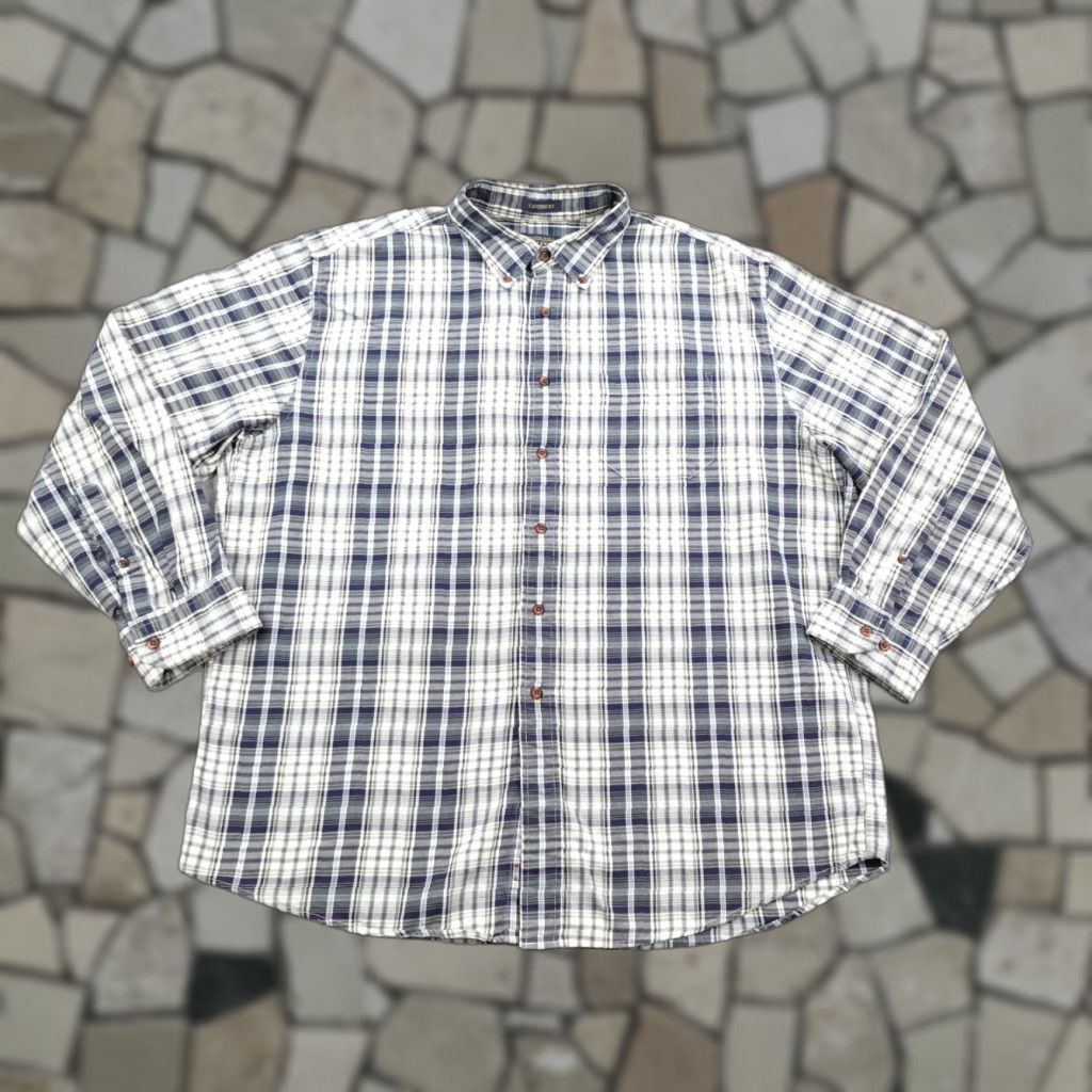 Pendleton Pendleton Shirt Mens XL Blue White Plaid Flannel Button-Up Work Button-Down Collar Pocketed Casual Regular Fit Size US XL / EU 56 / 4 - 1 Thumbnail