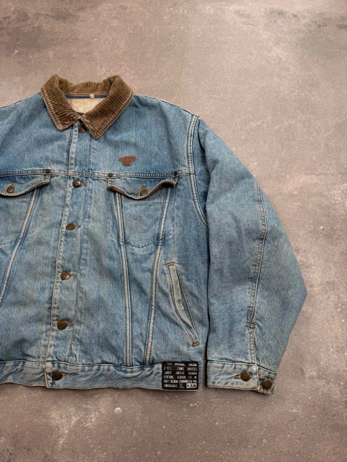 Armani Armani denim jacket vintage 1980s work wear made in Italy Size US L / EU 52-54 / 3 - 2 Thumbnail