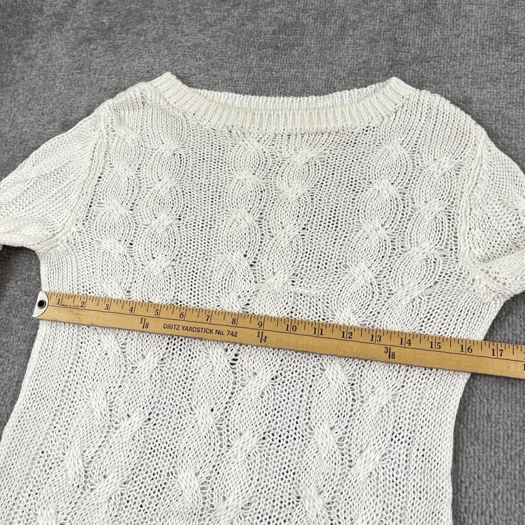 Vintage 100% Capri Sweater Womens Small White Knit Pullover Long Sleeve Minimal Classic Size S / US 4 / IT 40 - 4 Thumbnail