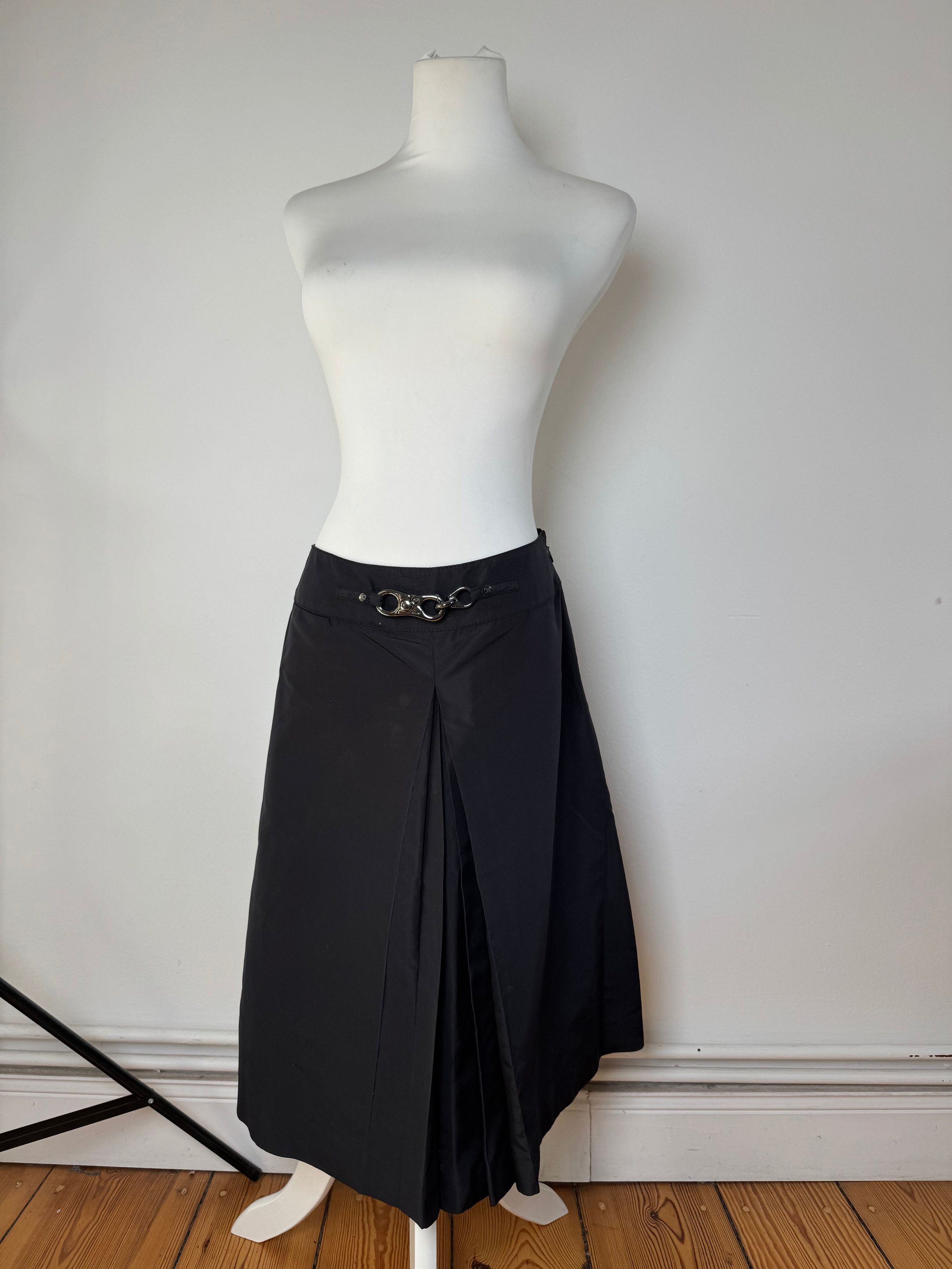 Celine Vintage Paris Silk Skirt black 36/S Size 27" / US 4 / IT 40 - 1 Thumbnail