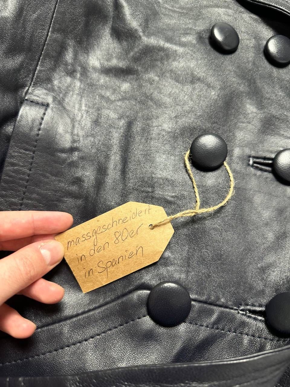80s Vintage Leather trench-coat Matrix Rare Made in Spain