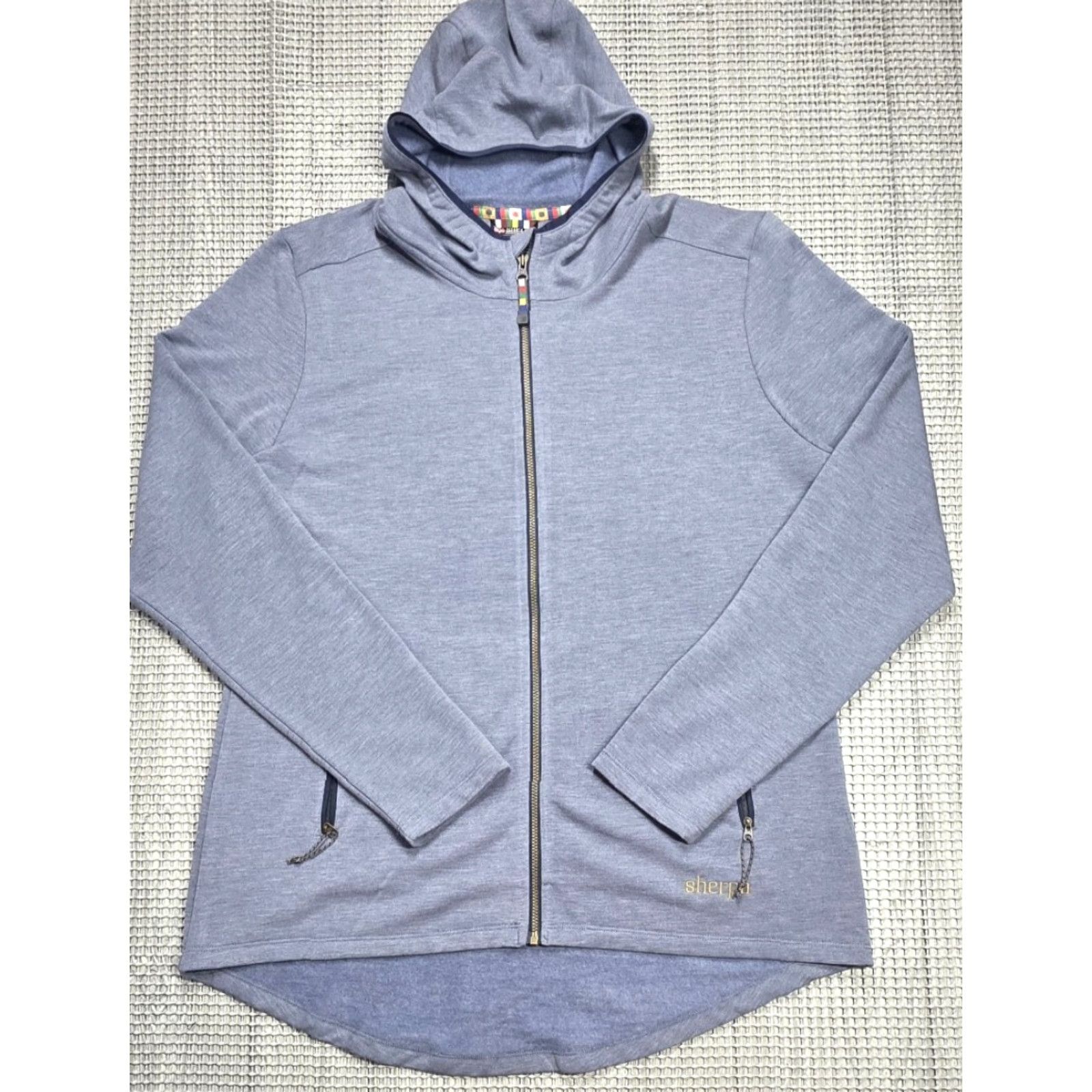 Vintage Sherpa Adventure Gear Women's XL Dawa Hoodie Jacket Active Blue Full Zip Size XL / US 12-14 / IT 48-50 - 3 Thumbnail