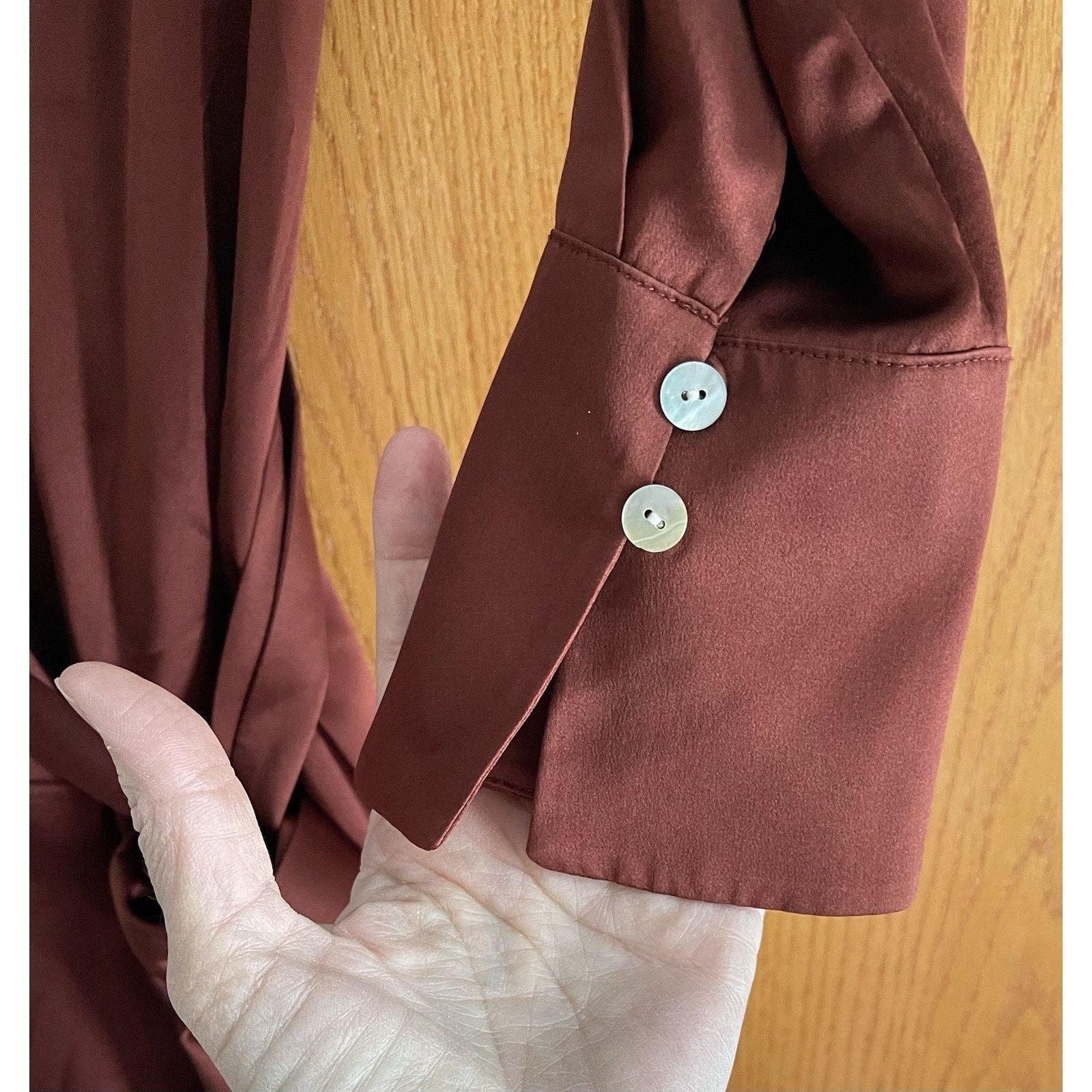 Club Monaco Club Monaco 100% Silk Midi Shirt Charmeuse Dress 4 Size S / US 4 / IT 40 - 10 Thumbnail