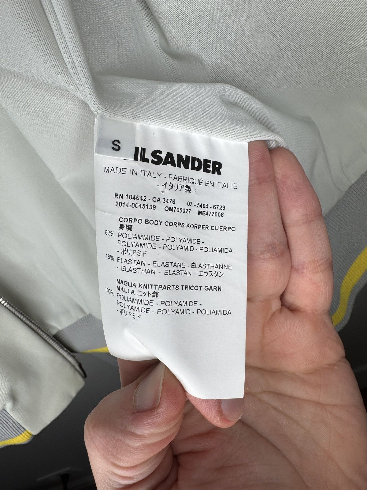 Jil Sander Jil Sander Gray & Yellow Lightweight Bomber Size US S / EU 44-46 / 1 - 5 Thumbnail