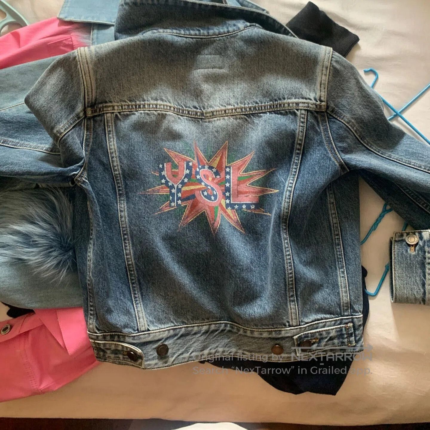 Saint Laurent Paris Saint Laurent Blue Denim Jacket. Size XS / US 0-2 / IT 36-38 - 6 Thumbnail