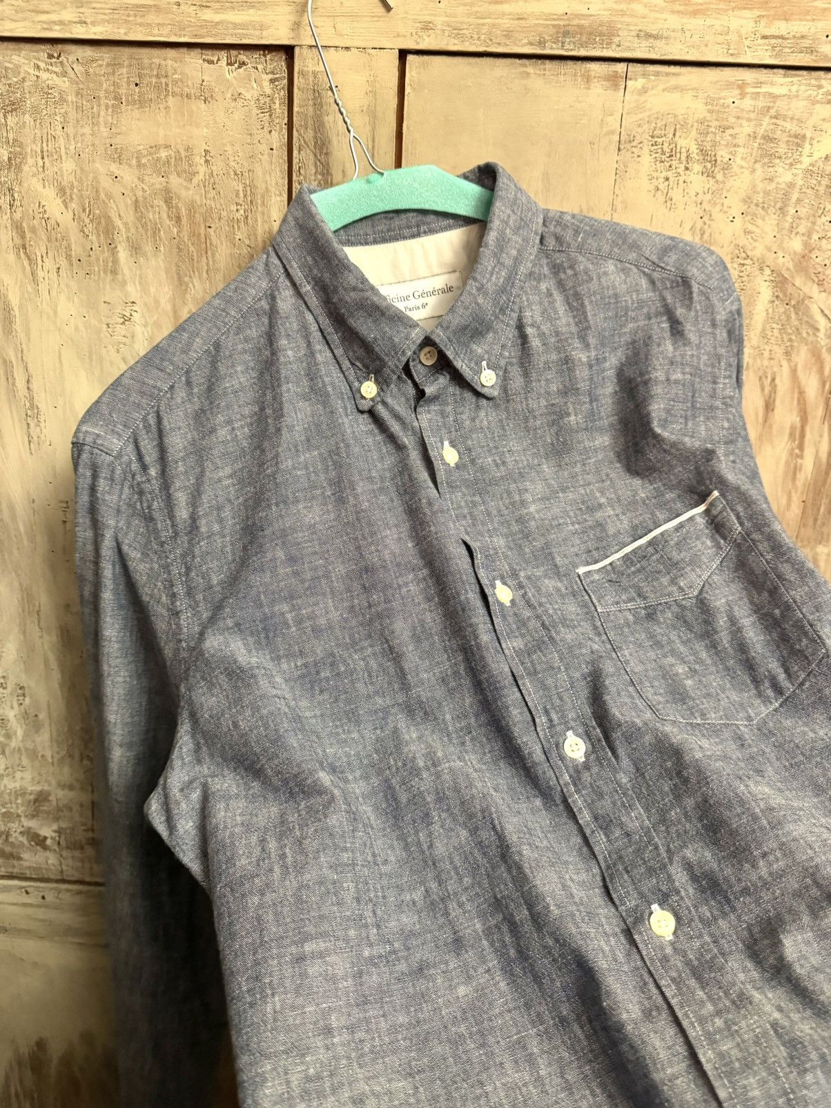 Officine Generale officine générale blue textured shirt S new Size US S / EU 44-46 / 1 - 7 Thumbnail