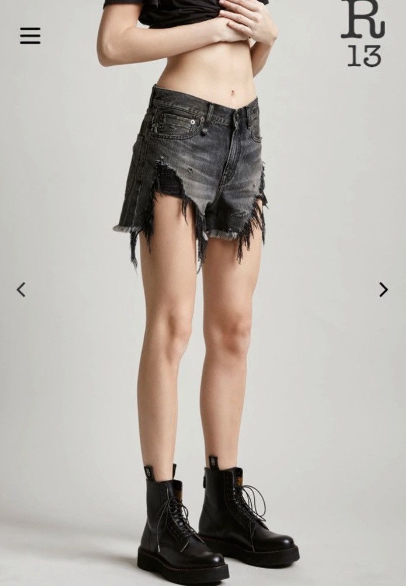 R13 Shredded Slouch Short. Size 29 Size 29" - 2 Thumbnail