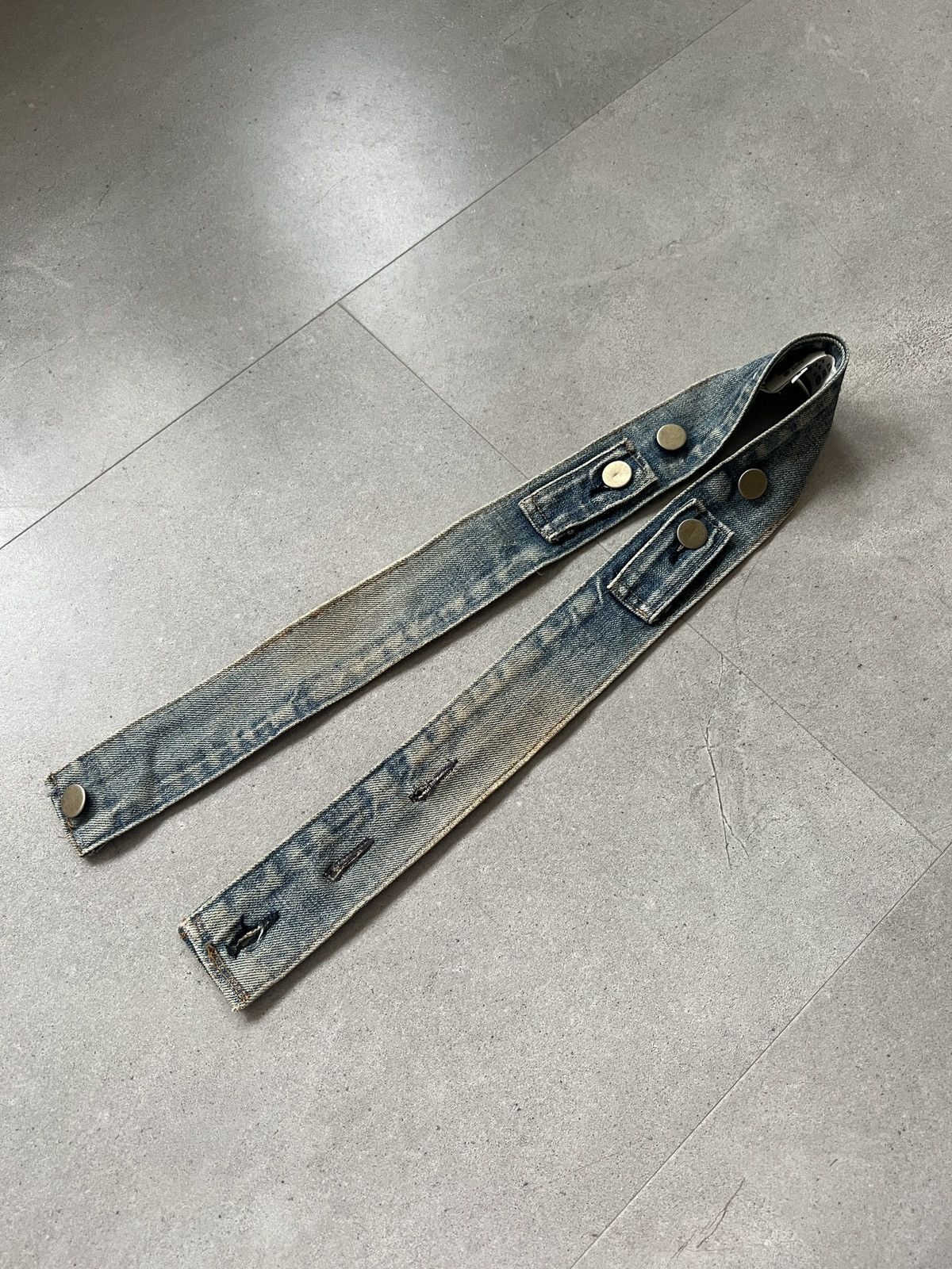 Maison Margiela AW99 Maison Martin Margiela Backstitch Artisanal Denim Belt Size ONE SIZE - 8 Thumbnail