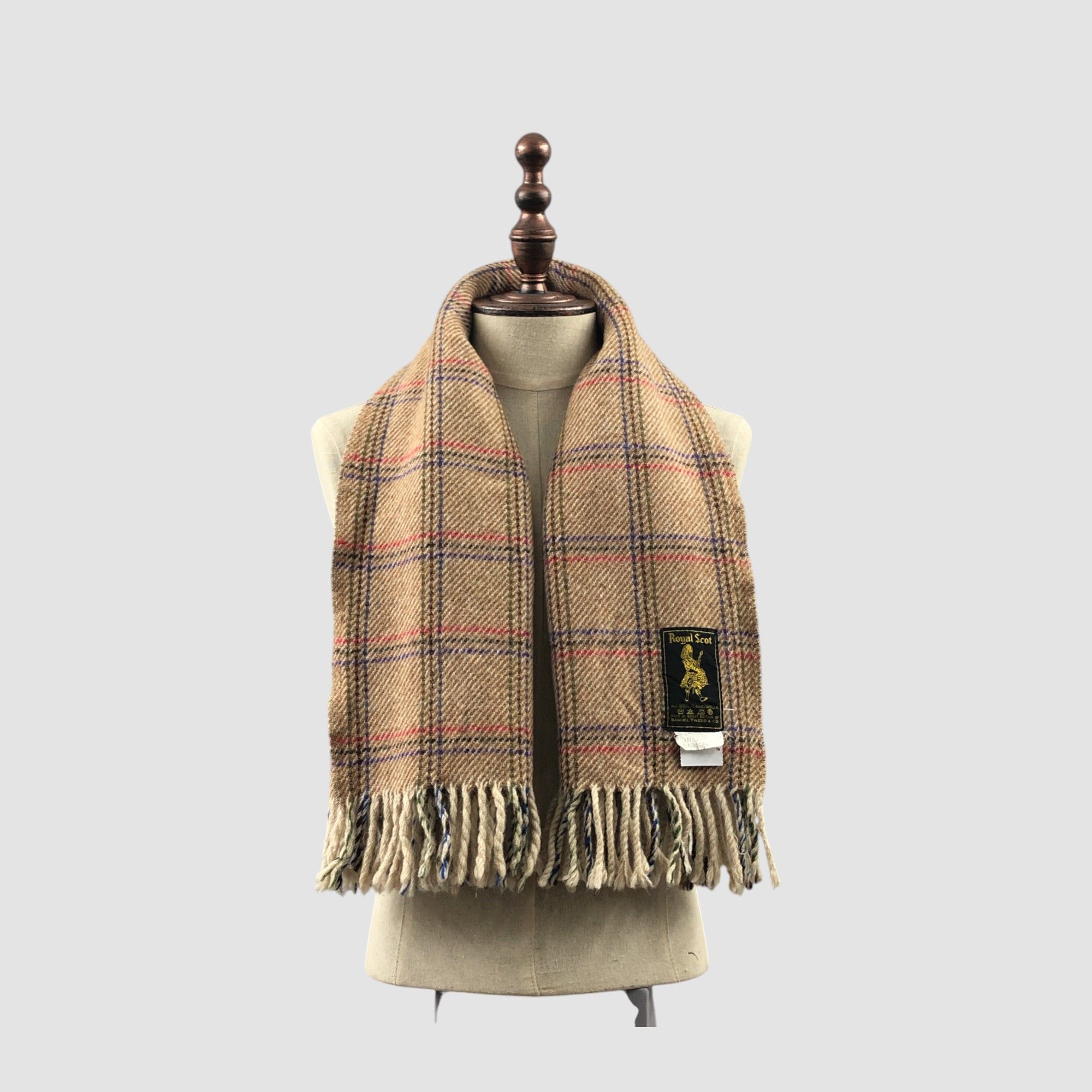 Japanese Brand Vintage Royal Scot Scarf Muffler Wool Stole Wraps Scarves Size ONE SIZE - 2 Thumbnail