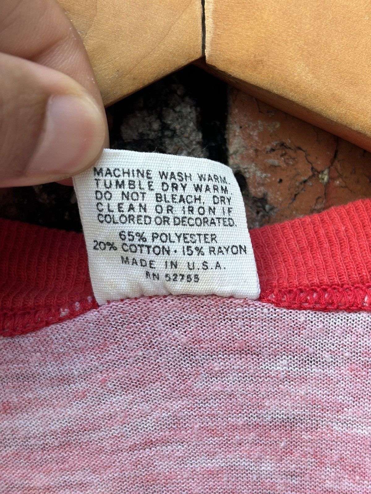 Vintage Vintage 80s Ringer Triblend Rayon T-Shirt Size US M / EU 48-50 / 2 - 4 Thumbnail
