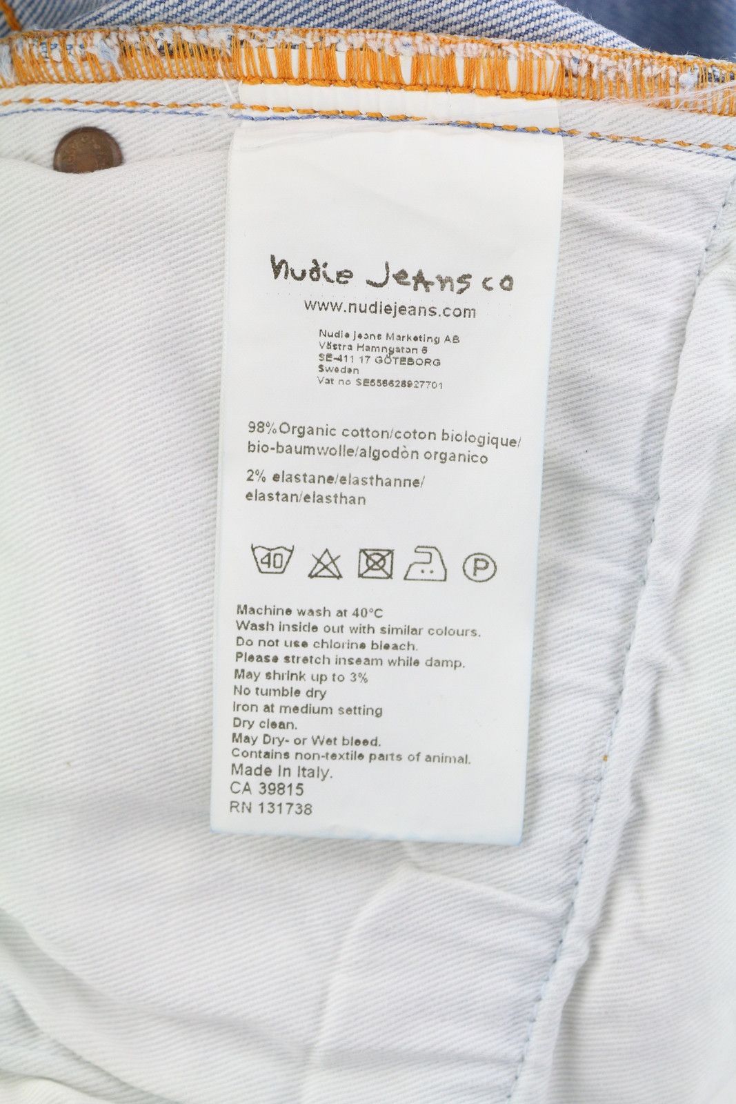 Nudie Jeans THIN FINN W28/L32 Bossa Ozzy Blue Jeans 83606 Size US 28 / EU 44 - 8 Thumbnail