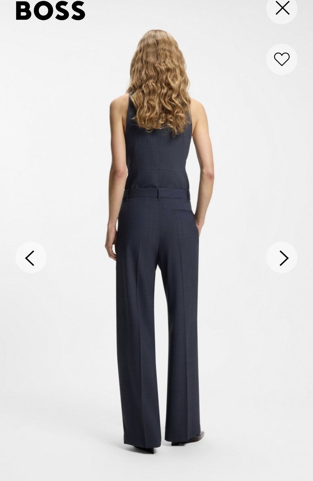 Hugo Boss Hugo boss navy pleated regular fit virgin wool trouser 4 Size 27" / US 4 / IT 40 - 3 Thumbnail