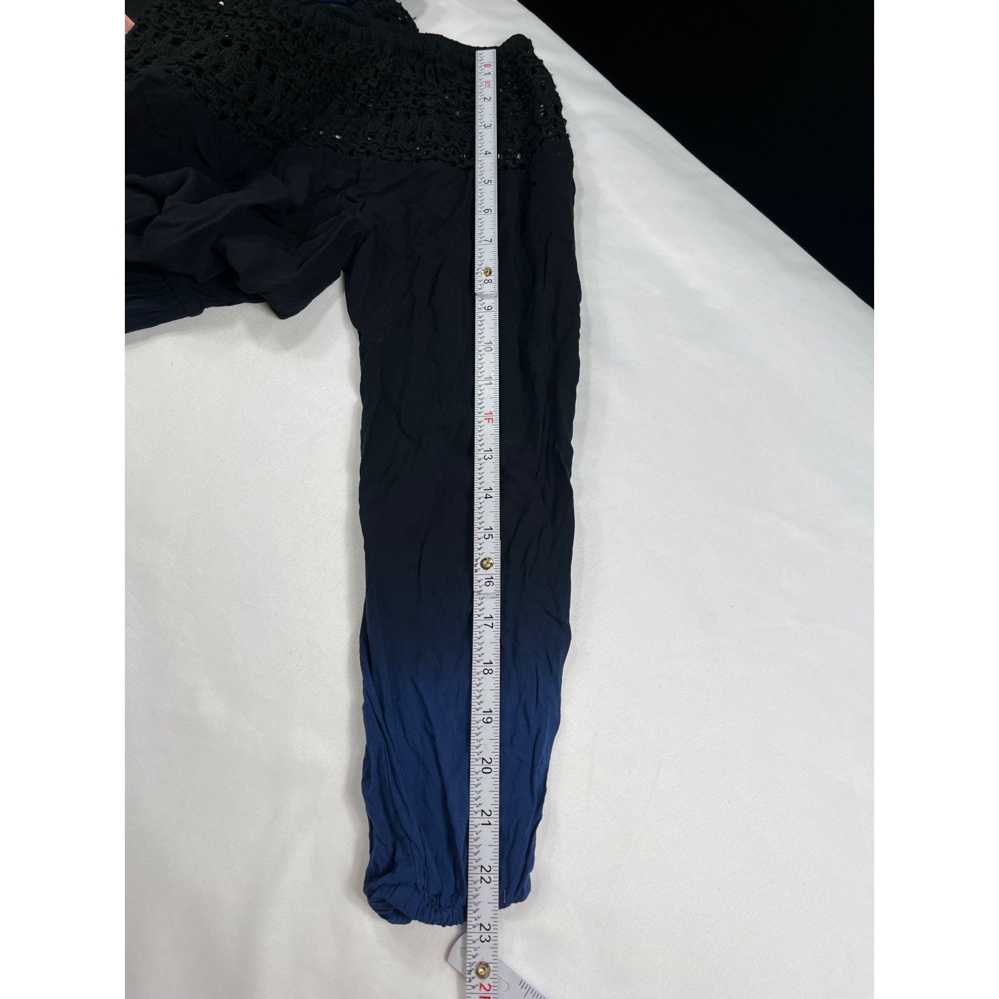 Victoria's Secret Victoria secret SKU 7688 Black and Blue Ombre Crochet Neck L Size S / US 4 / IT 40 - 6 Thumbnail