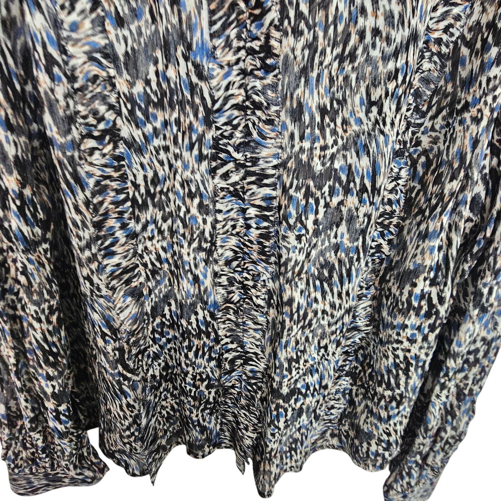 Allsaints AllSaints Blouse Black Button Front Long Sleeve Top Ruffle L Size L / US 10 / IT 46 - 3 Thumbnail