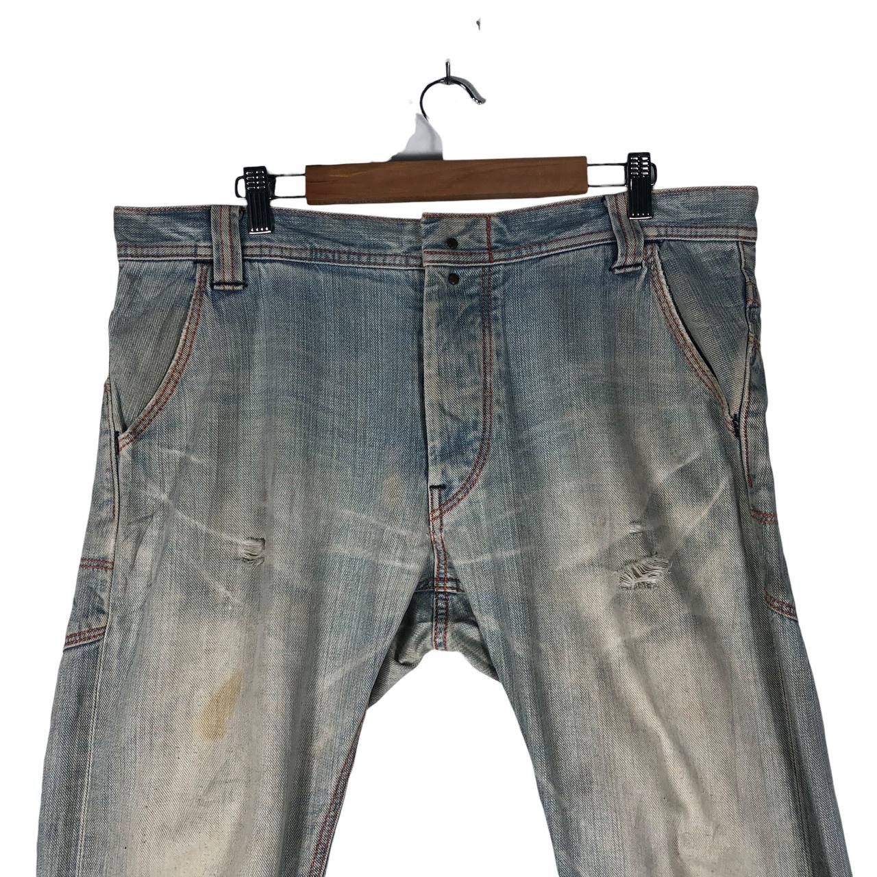 Lee Vintage Lee Distressed Light Wash Jeans Size US 38 / EU 54 - 2 Thumbnail