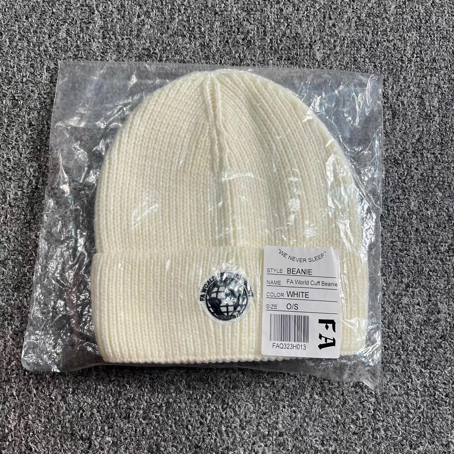 Fucking Awesome Fucking Awesome Globe Embroidered Knit Beanie Q7 Size ONE SIZE - 4 Thumbnail