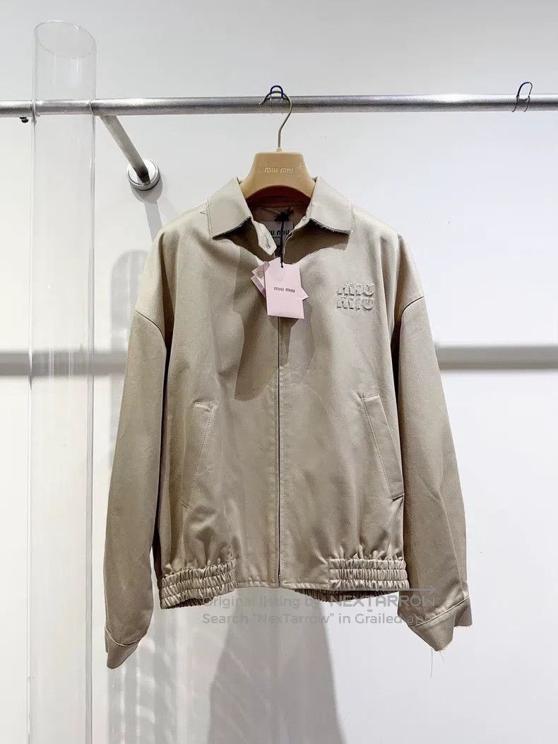 Miu Miu Miu Miu 38 Relief logo khaki tooling coat Size M / US 6-8 / IT 42-44 - 1 Thumbnail