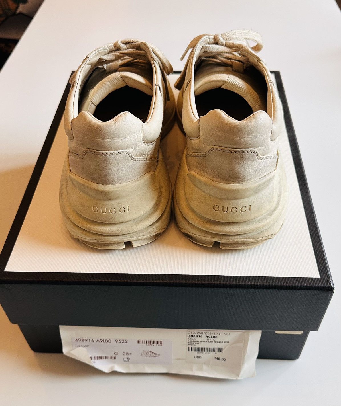 Gucci Gucci Rython Distressed Sneaker Sz G08 Size US 10 / EU 43 - 3 Thumbnail