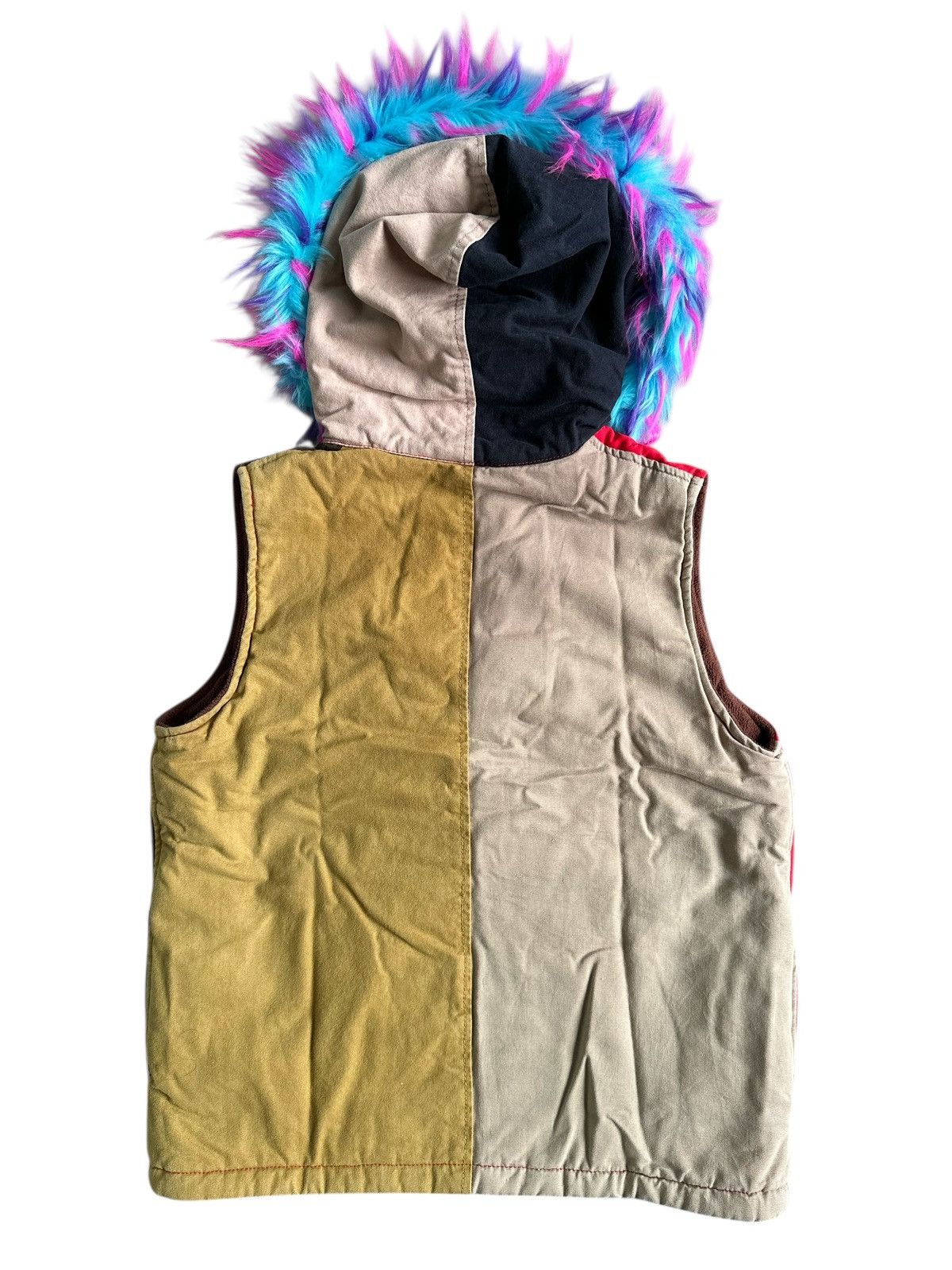 Le Grande Bleu (L.G.B.) OLD BETTY’S COLOUR BLOCK VEST FUR ZIP HOODIE IFSIX LGB STYLE Size US M / EU 48-50 / 2 - 2 Thumbnail