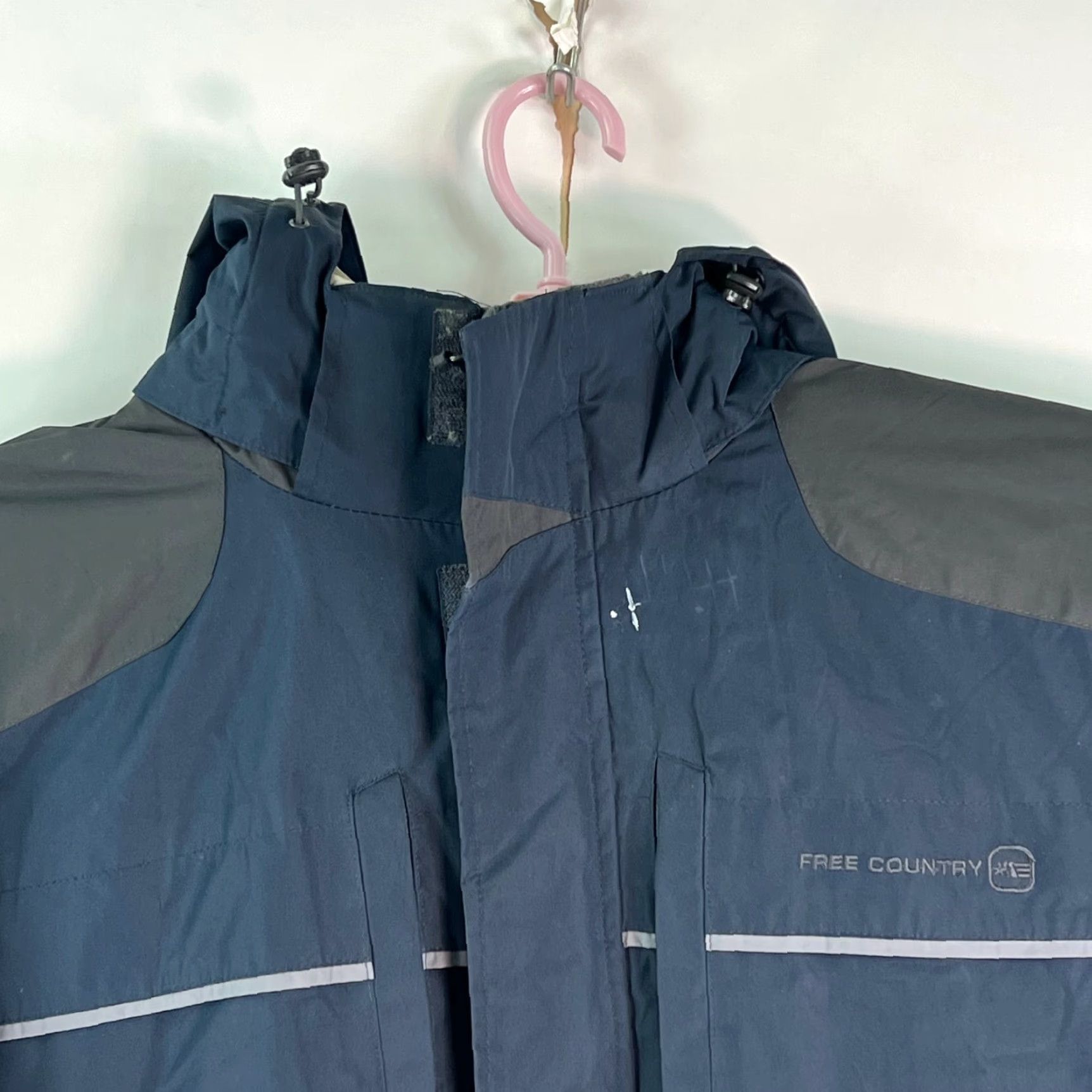 Free Country Free Country Mens Hooded Jacket Blue X-Large Long Sleeves Size US XL / EU 56 / 4 - 3 Thumbnail