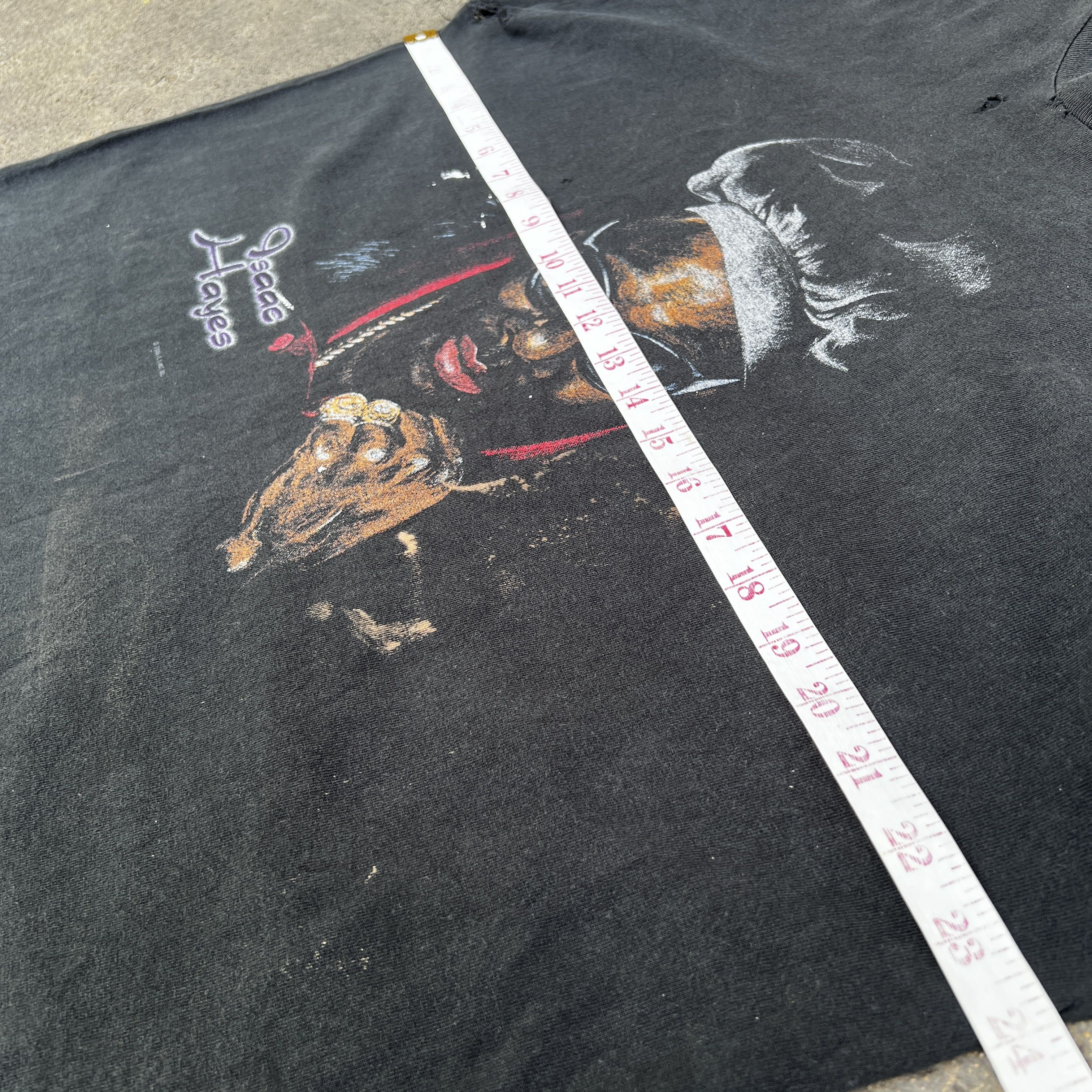 Rap Tees × Vintage Vintage 90s Isaac Hayes Tee 2XL Distressed Faded Thrashed Size US XXL / EU 58 / 5 - 20 Thumbnail