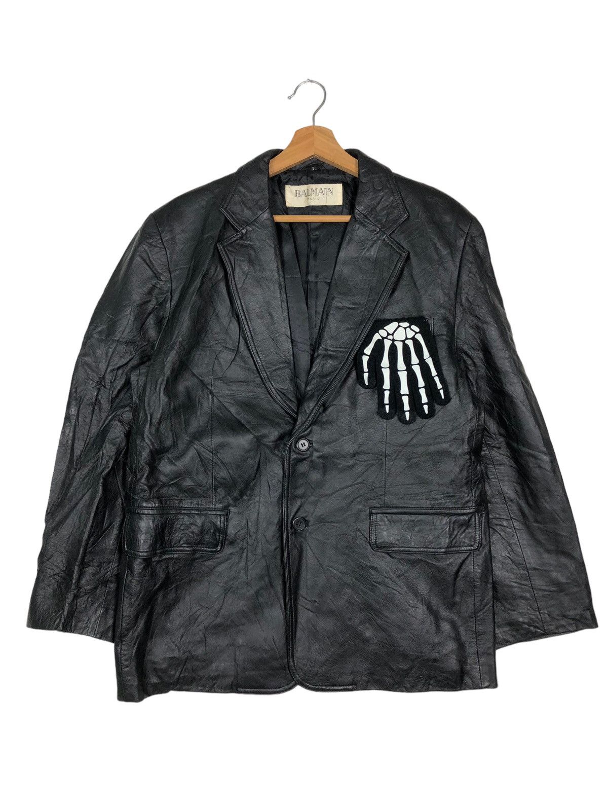 🔥90’s Vintage Chore Leather Jacket Balmain Paris