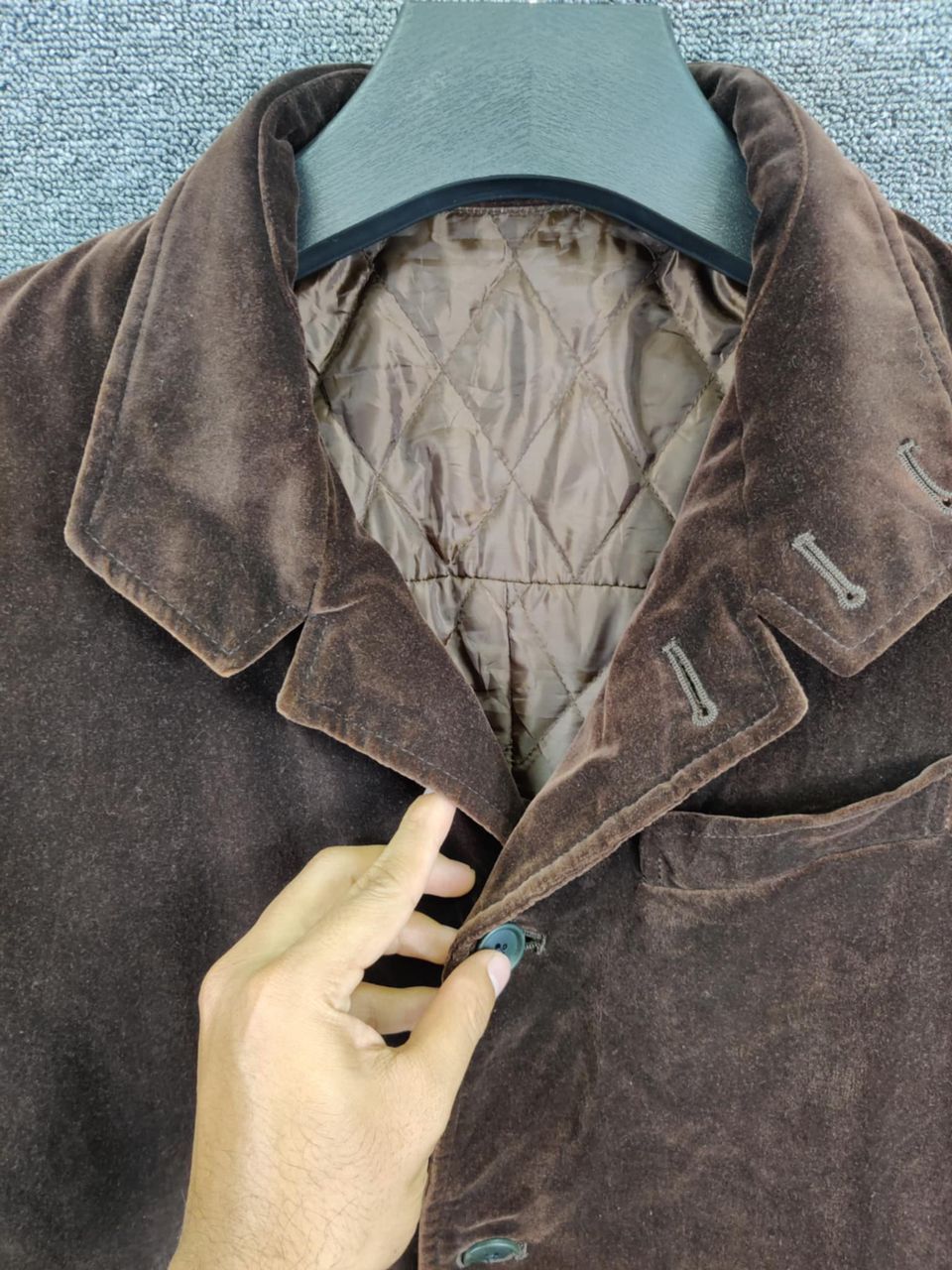 PPFM Vintage 90s PPFM Velvet Single Breasted Coat Size US L / EU 52-54 / 3 - 2 Thumbnail