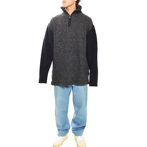 Hugo Boss Zip Up Wool Sweater.