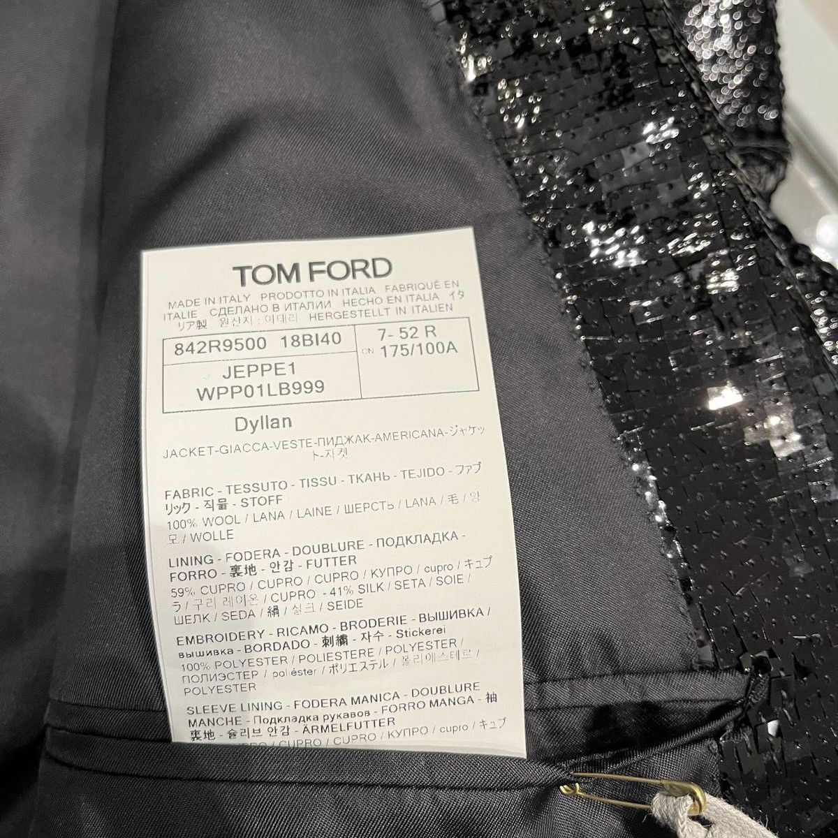 Tom Ford Tom Ford Sequin Embellished Blazer Size US L / EU 52-54 / 3 - 8 Thumbnail